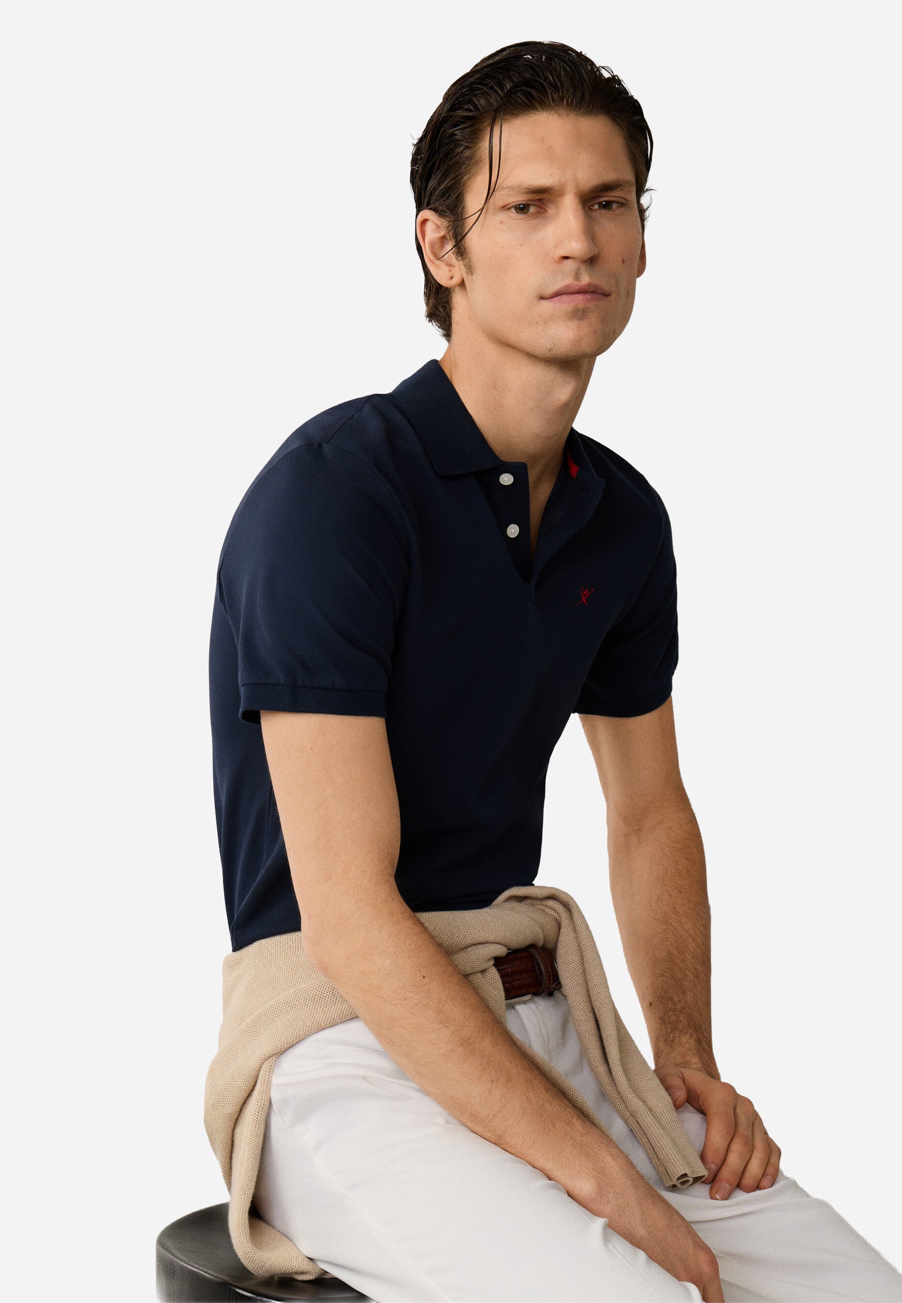 Camiseta Polo Azul Navy Hombre H.L.