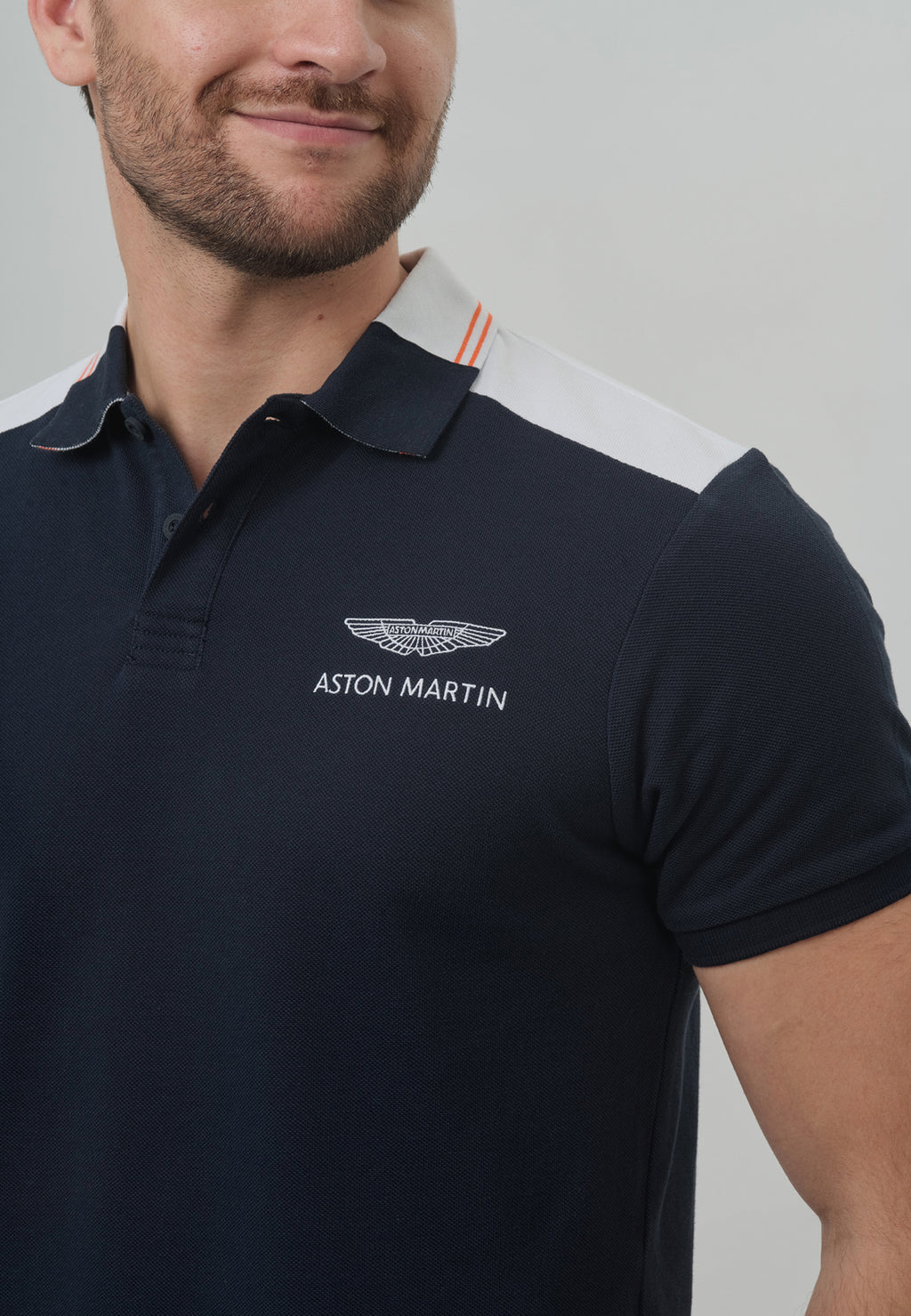 CAMISETA POLO  HACKETT AZUL OSC 100% ALGODÓN (HM563094-595)
