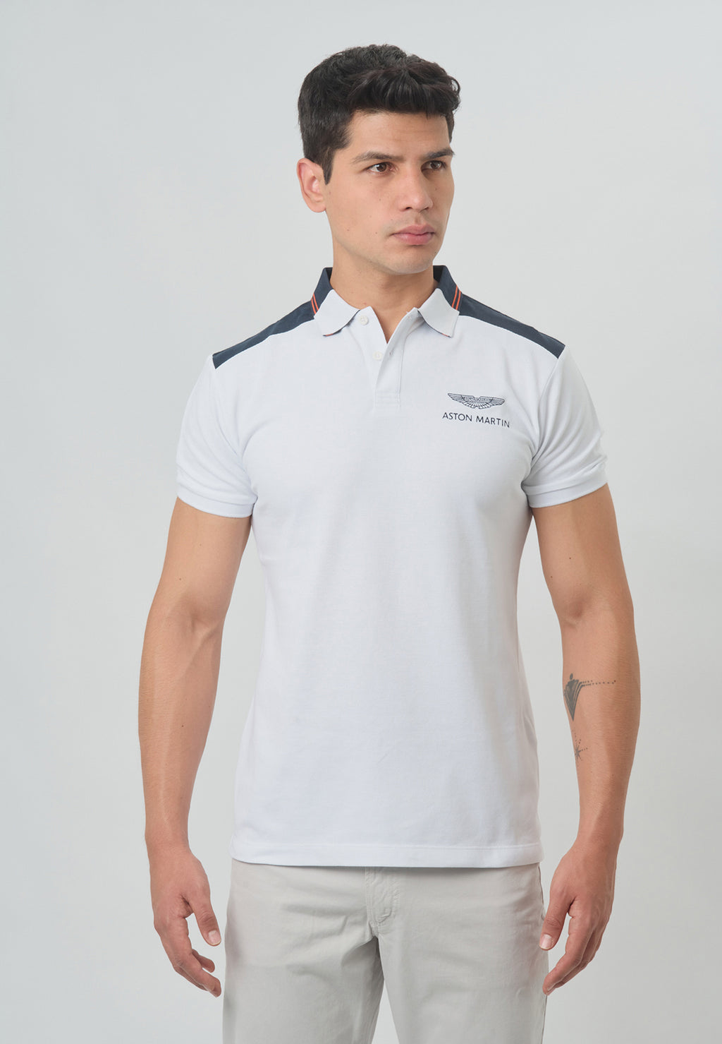 CAMISETA POLO  HACKETT BLANCO 100% ALGODÓNC(HM563094-800)