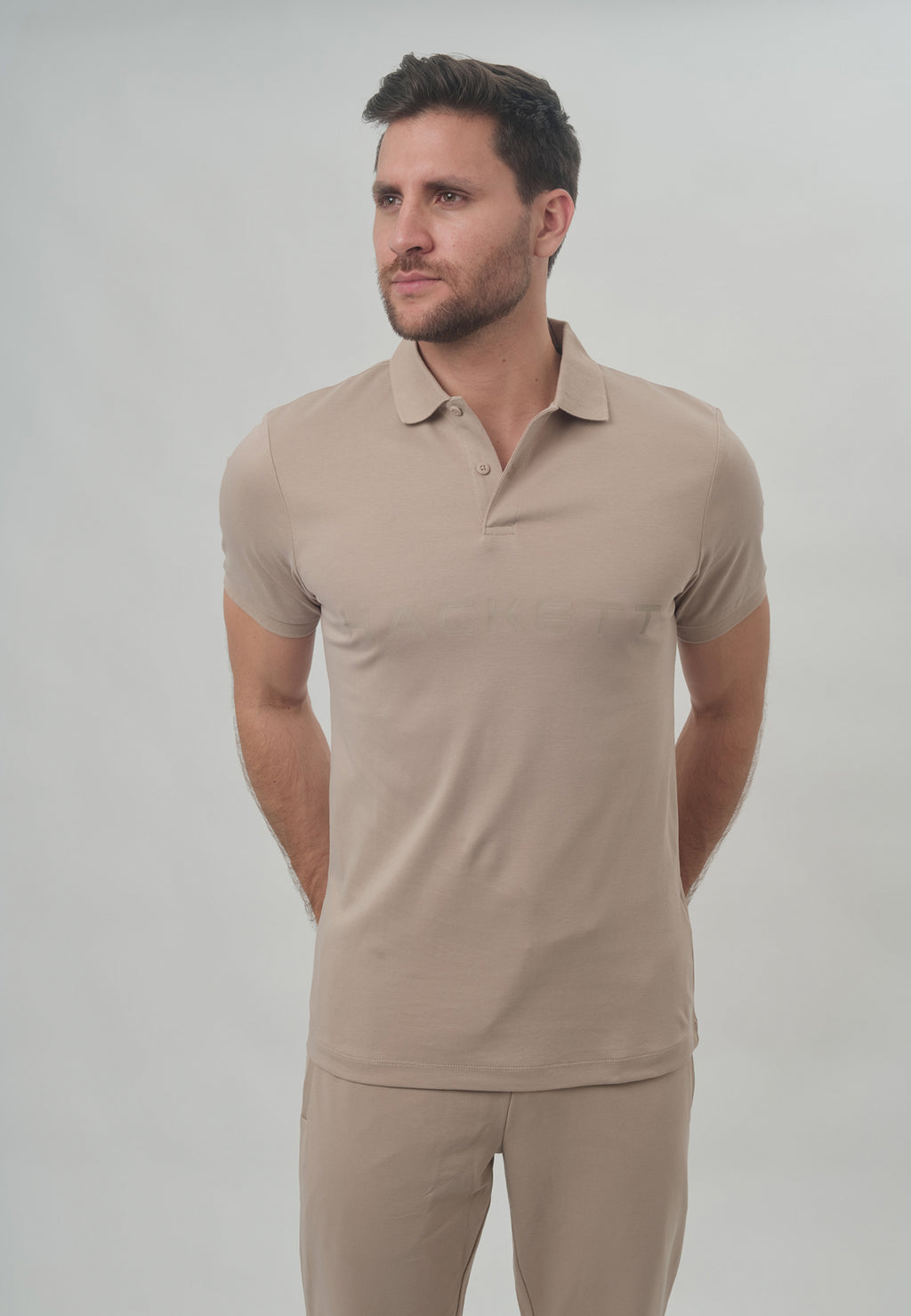 CAMISETA POLO HACKETT KHAKI (HM563104-7AQ)