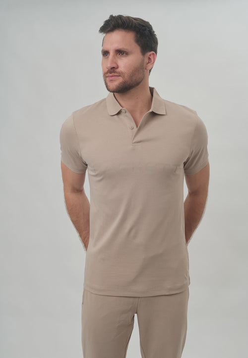 (CAMISETA POLO HACKETT KHAKI (HM563104-7AQ)