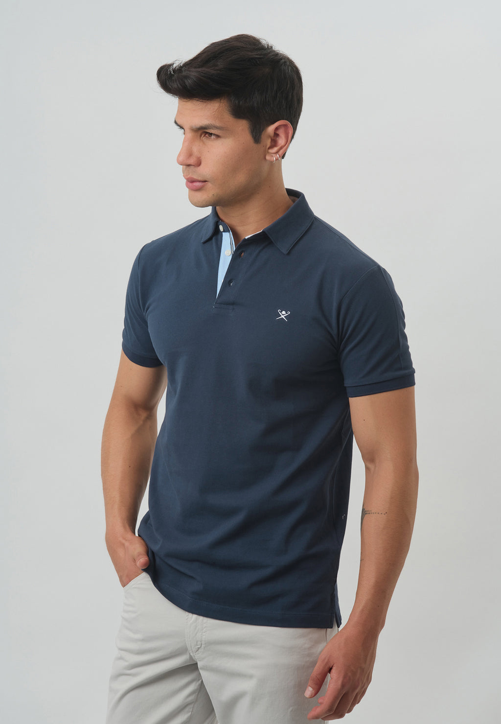 CAMISETA POLO HACKETT NAVY 100%ALGODON (HM563145-5RS)