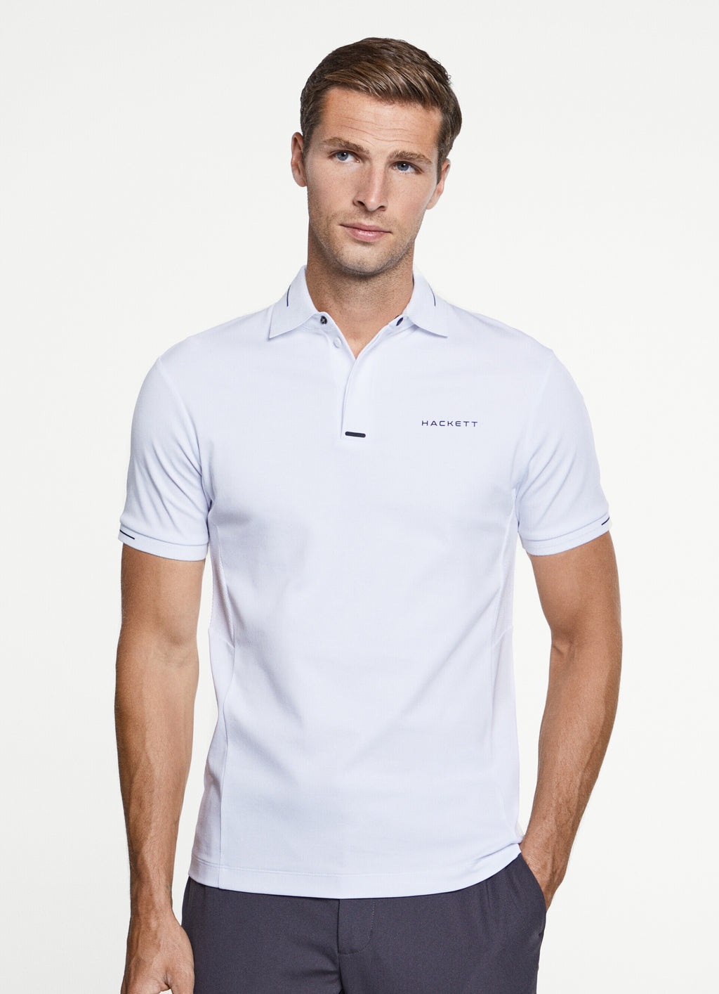 CAMISETA POLO HACKETT BLANCO 100% COTTON (HM563201)
