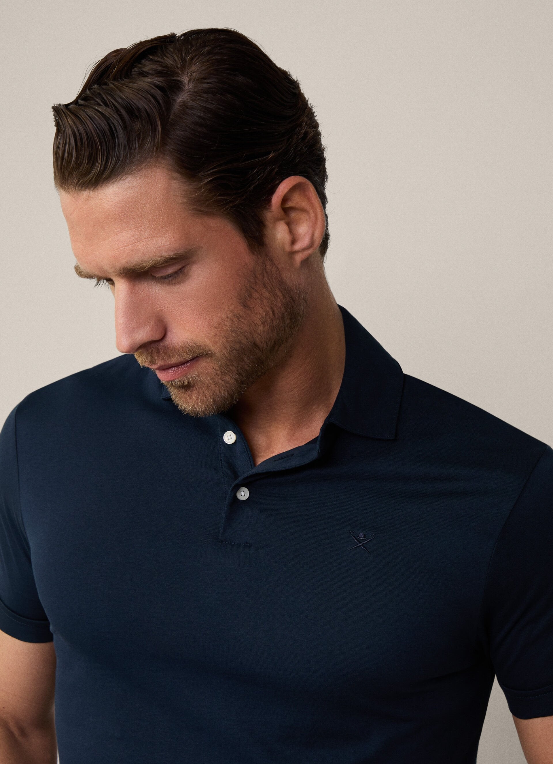 Camisa Polo Hombre Azul marino H.L.