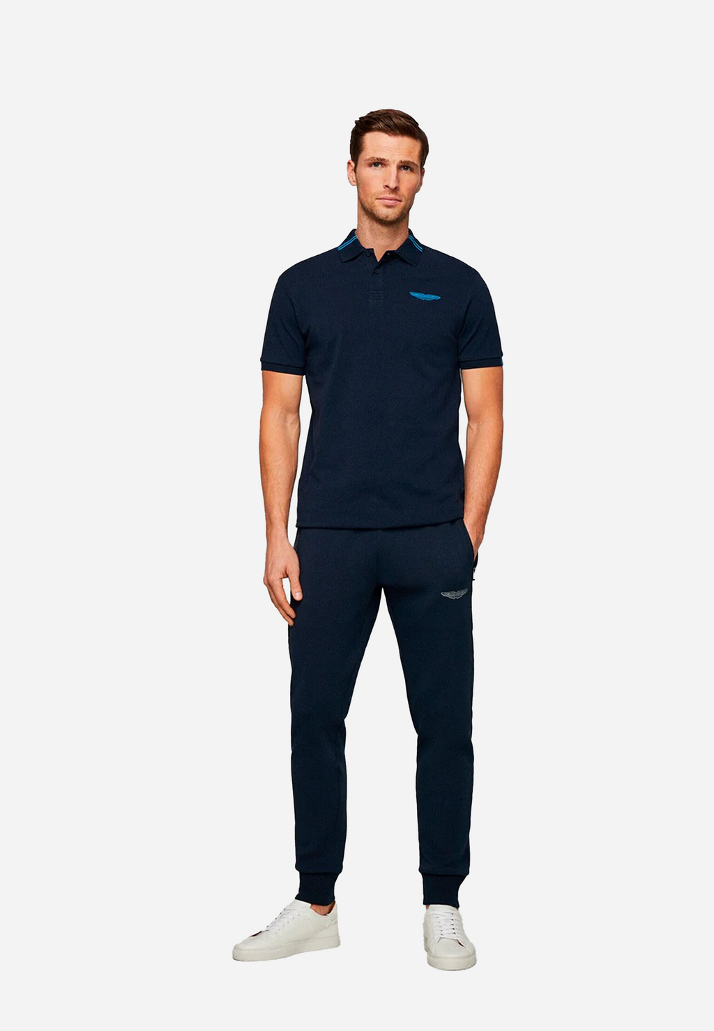 Camiseta Hombre Polo Azul Marino H.L.