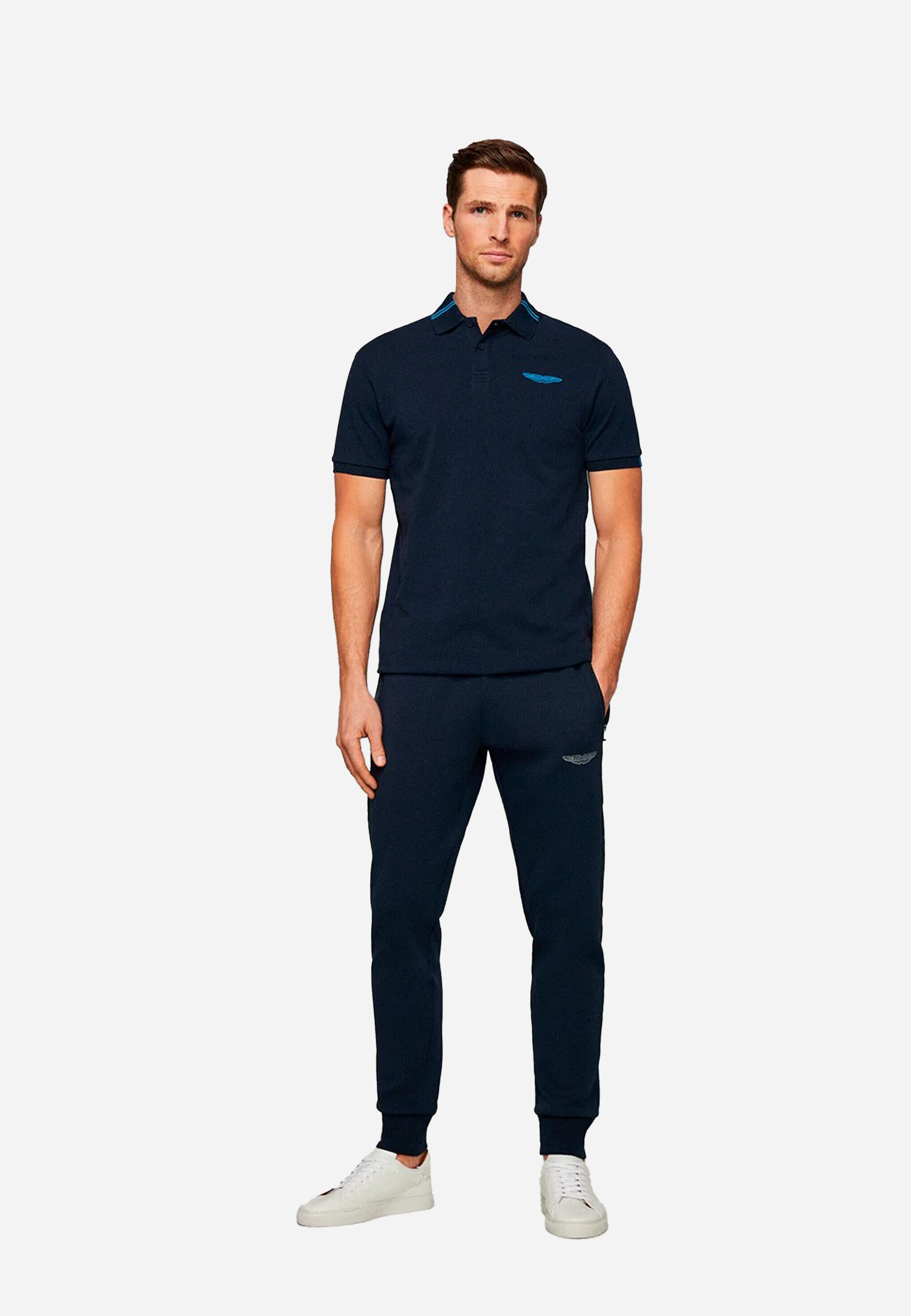 Camiseta Hombre Polo Azul Marino H.L.