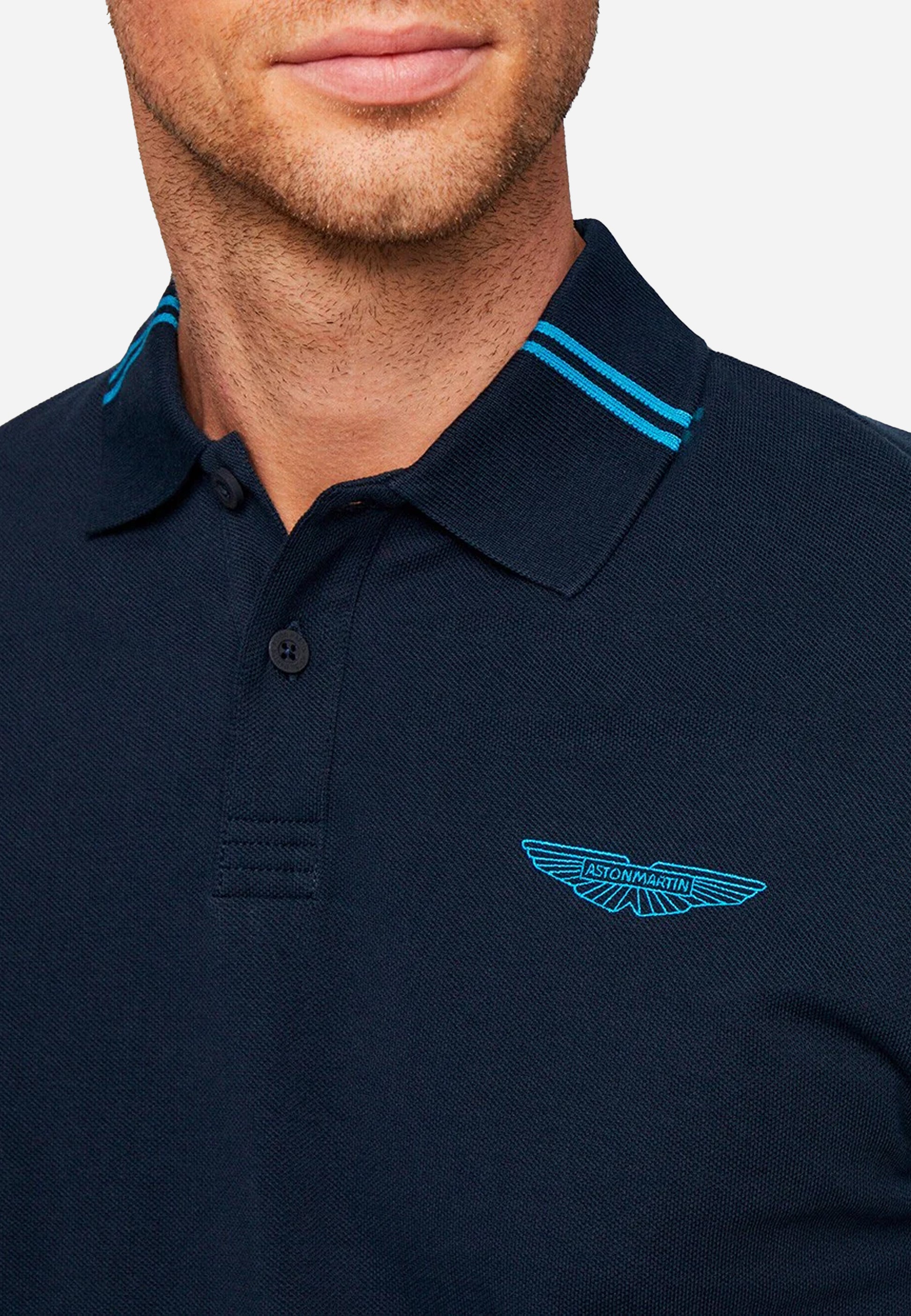 Camiseta Hombre Polo Azul Marino H.L.