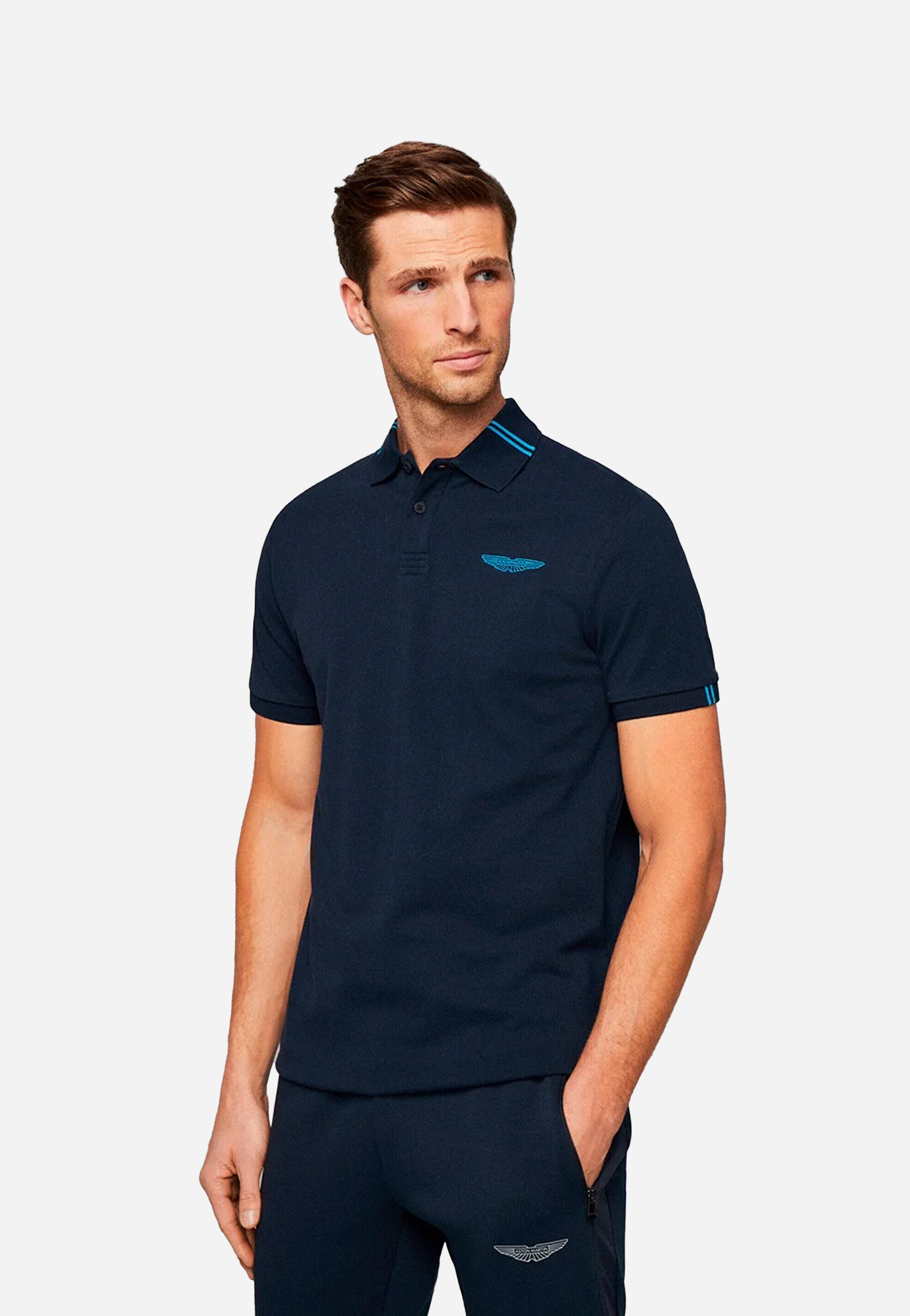 Camiseta Hombre Polo Azul Marino H.L.