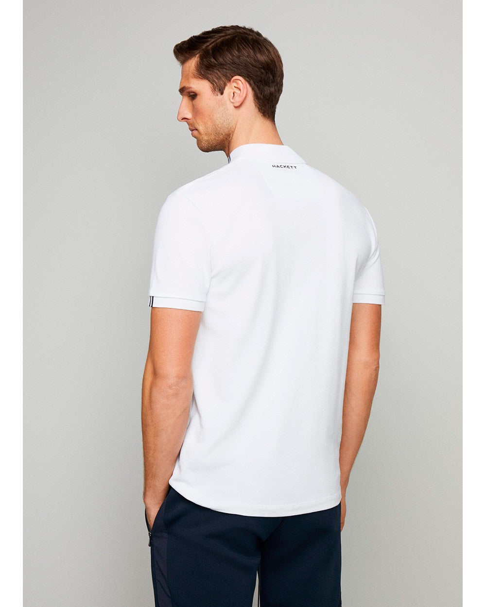 CAMISETA POLO HACKETT LONDON BLANCO ALGODON (HM563226-800)