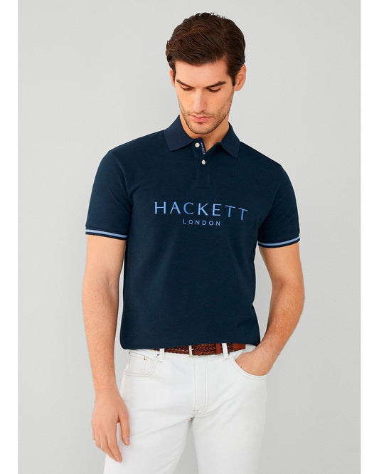 CAMISETA POLO HACKETT LONDON AZUL ALGODON (HM563260-595)