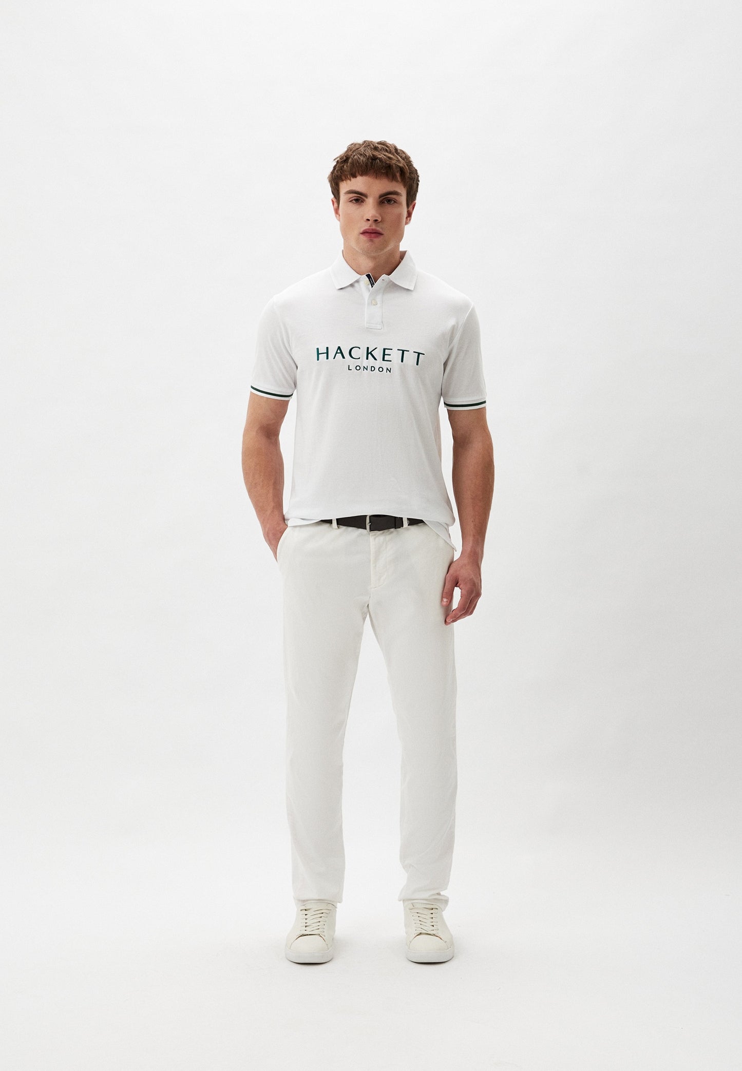 CAMISETA POLO HACKETT LONDON BLANCO ALGODON (HM563260-800)