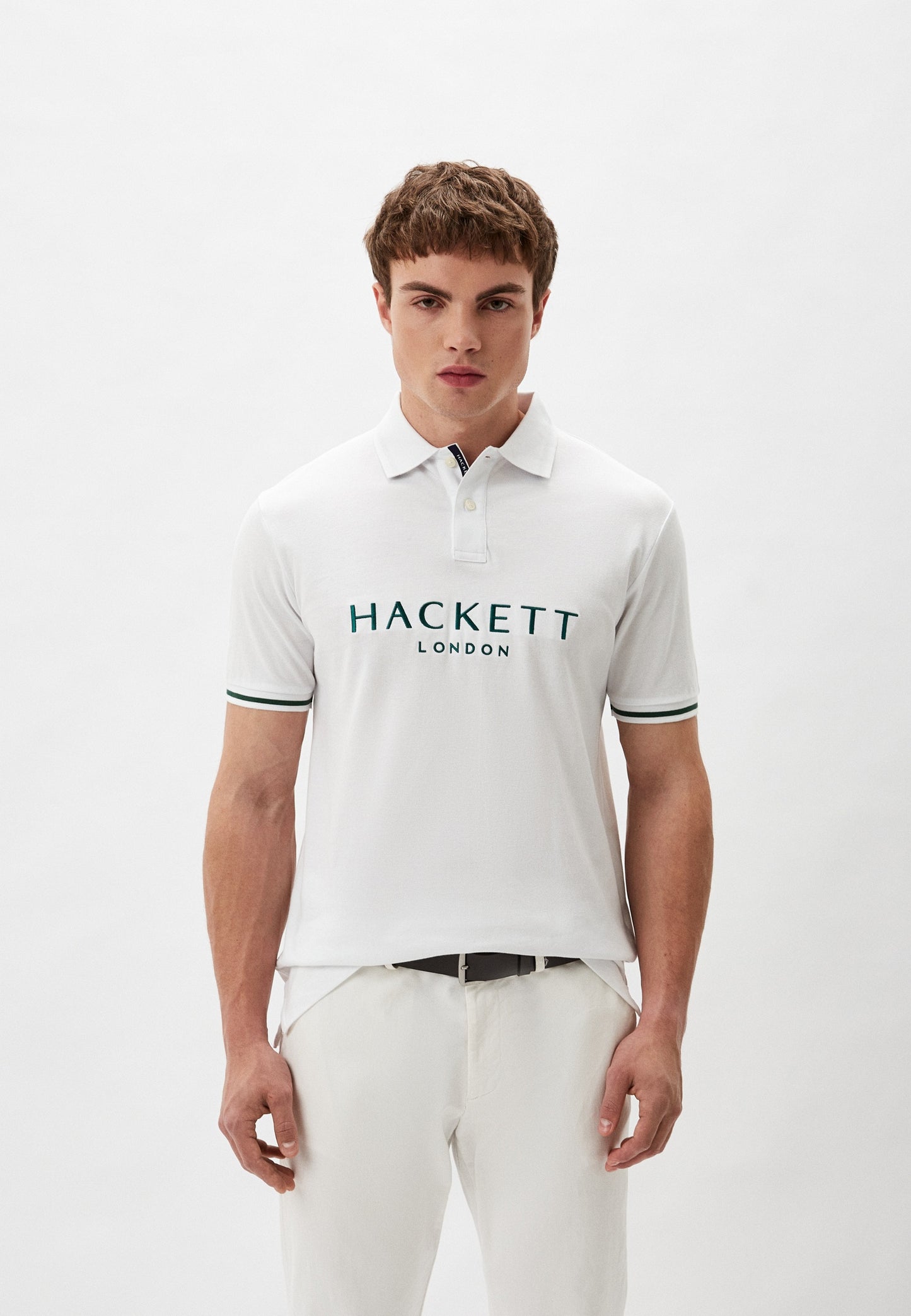 CAMISETA POLO HACKETT LONDON BLANCO ALGODON (HM563260-800)