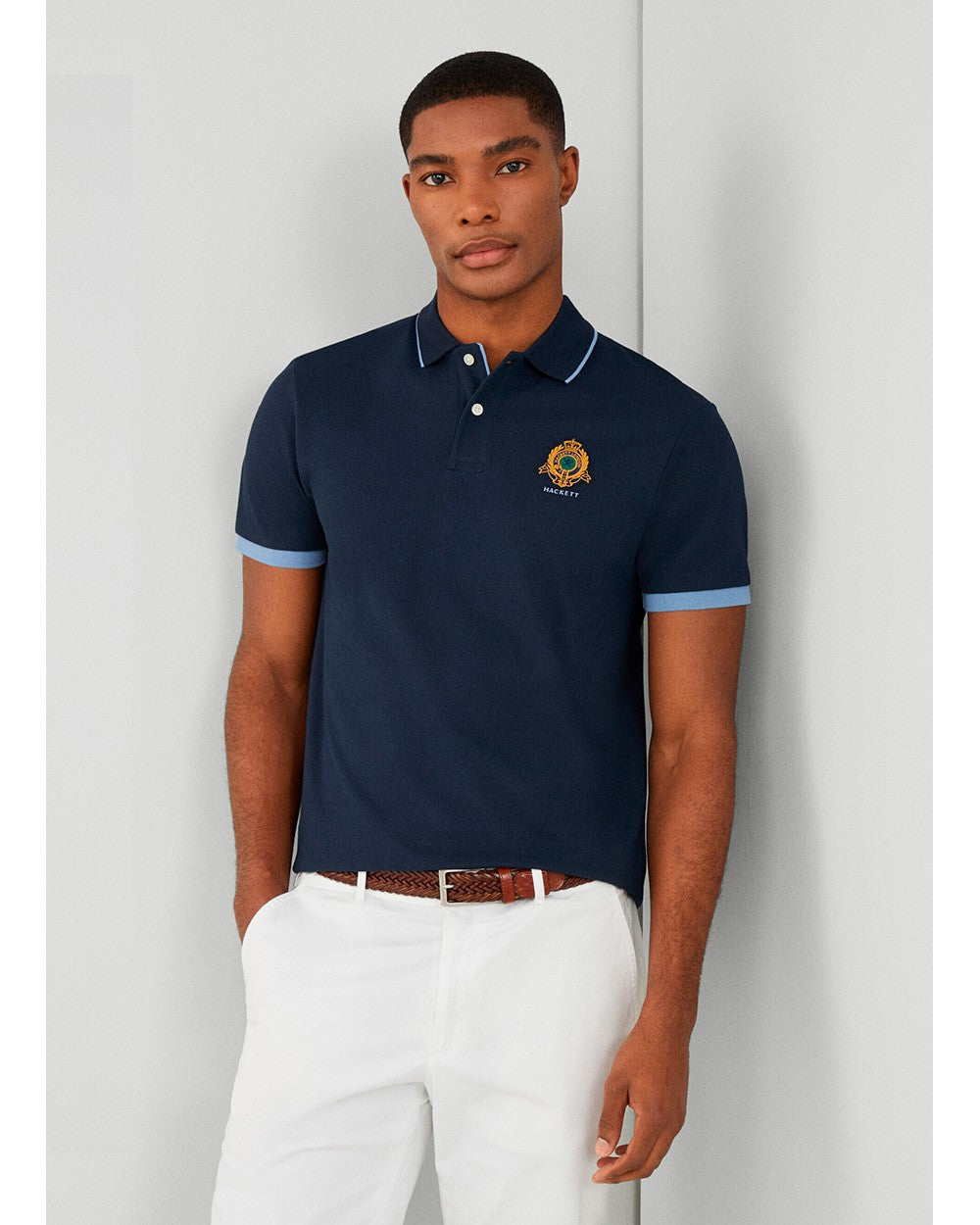 CAMISETA POLO HACKETT LONDON AZUL ALGODON (HM563261-595)