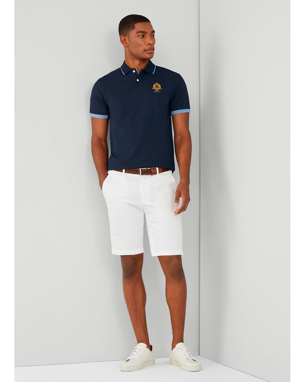 CAMISETA POLO HACKETT LONDON AZUL ALGODON (HM563261-595)