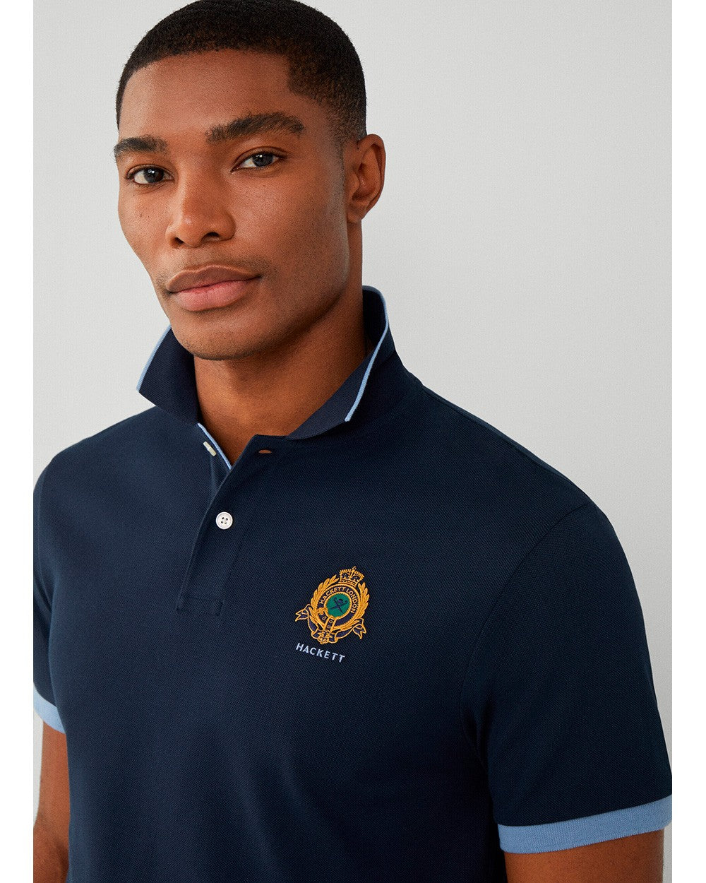 CAMISETA POLO HACKETT LONDON AZUL ALGODON (HM563261-595)