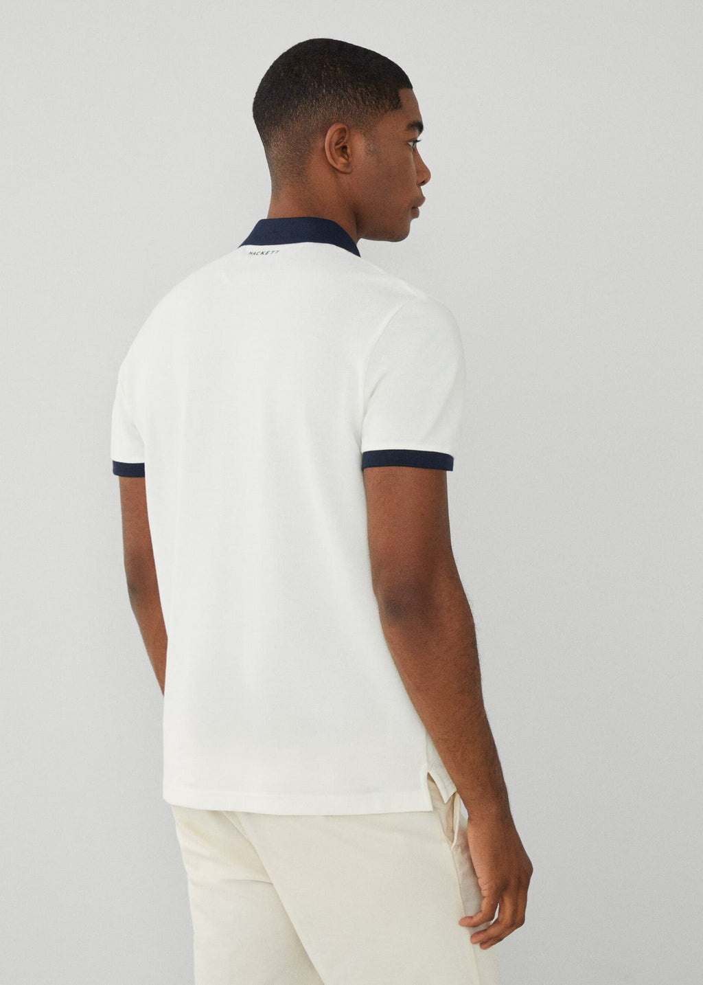 CAMISETA POLO HACKETT LONDON BLANCO ALGODON (HM563265-800)