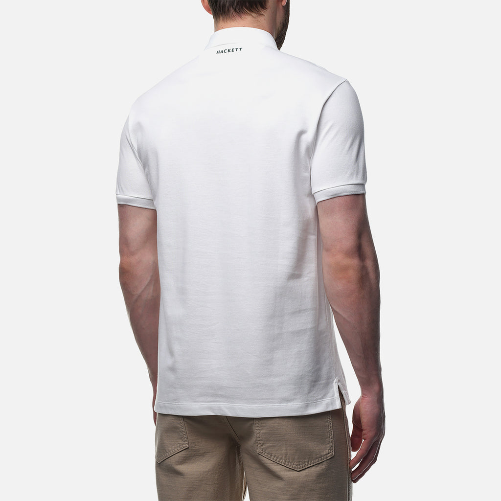 CAMISETA POLO HACKETT LONDON BLANCO ALGODON (HM563267-800)