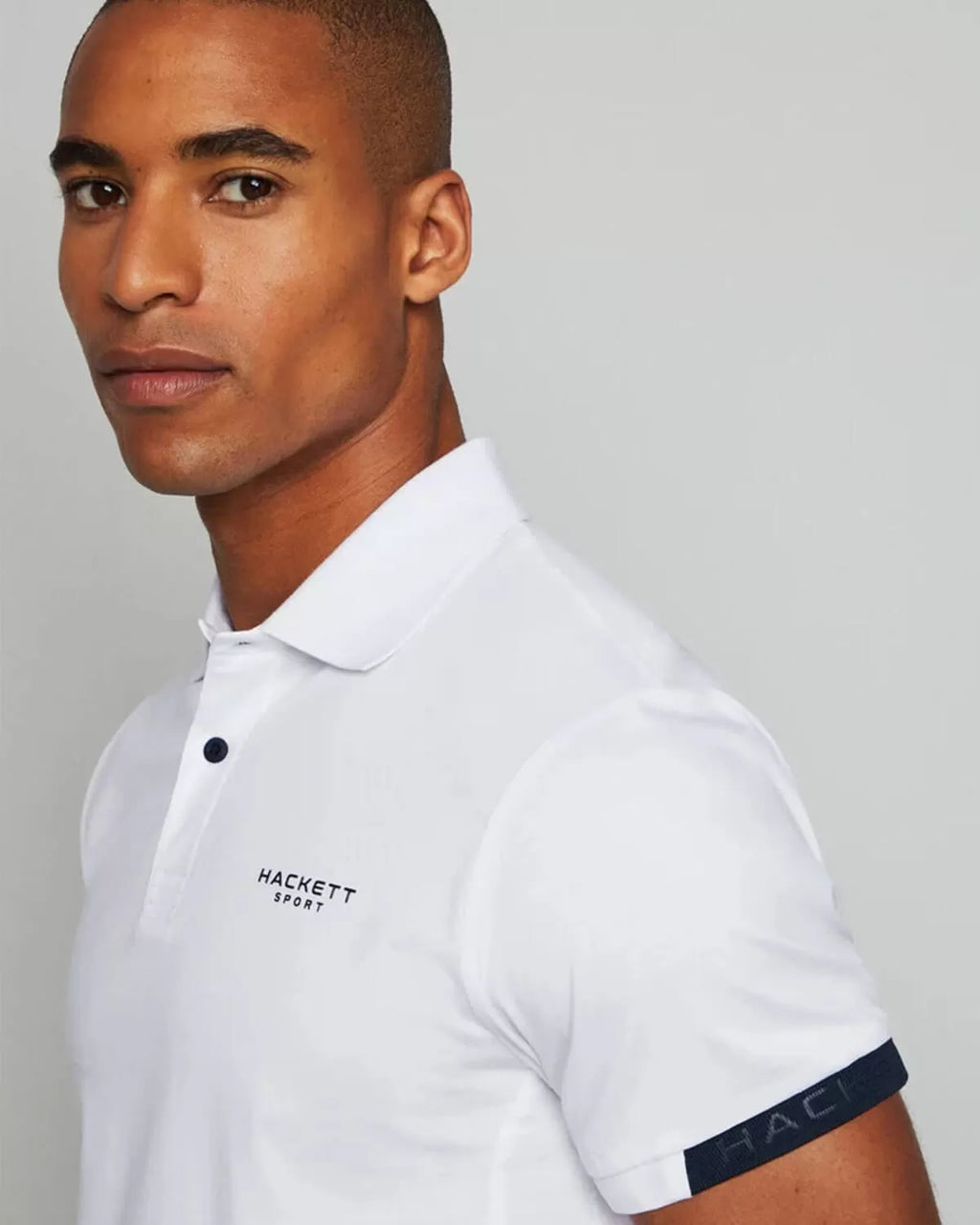 CAMISETA POLO HACKETT LONDON BLANCO ALGODON (HM563269-800)