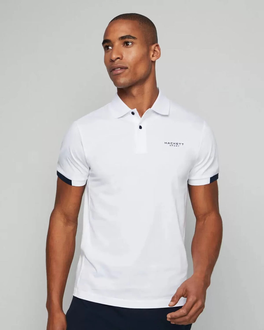 CAMISETA POLO HACKETT LONDON BLANCO ALGODON (HM563269-800)