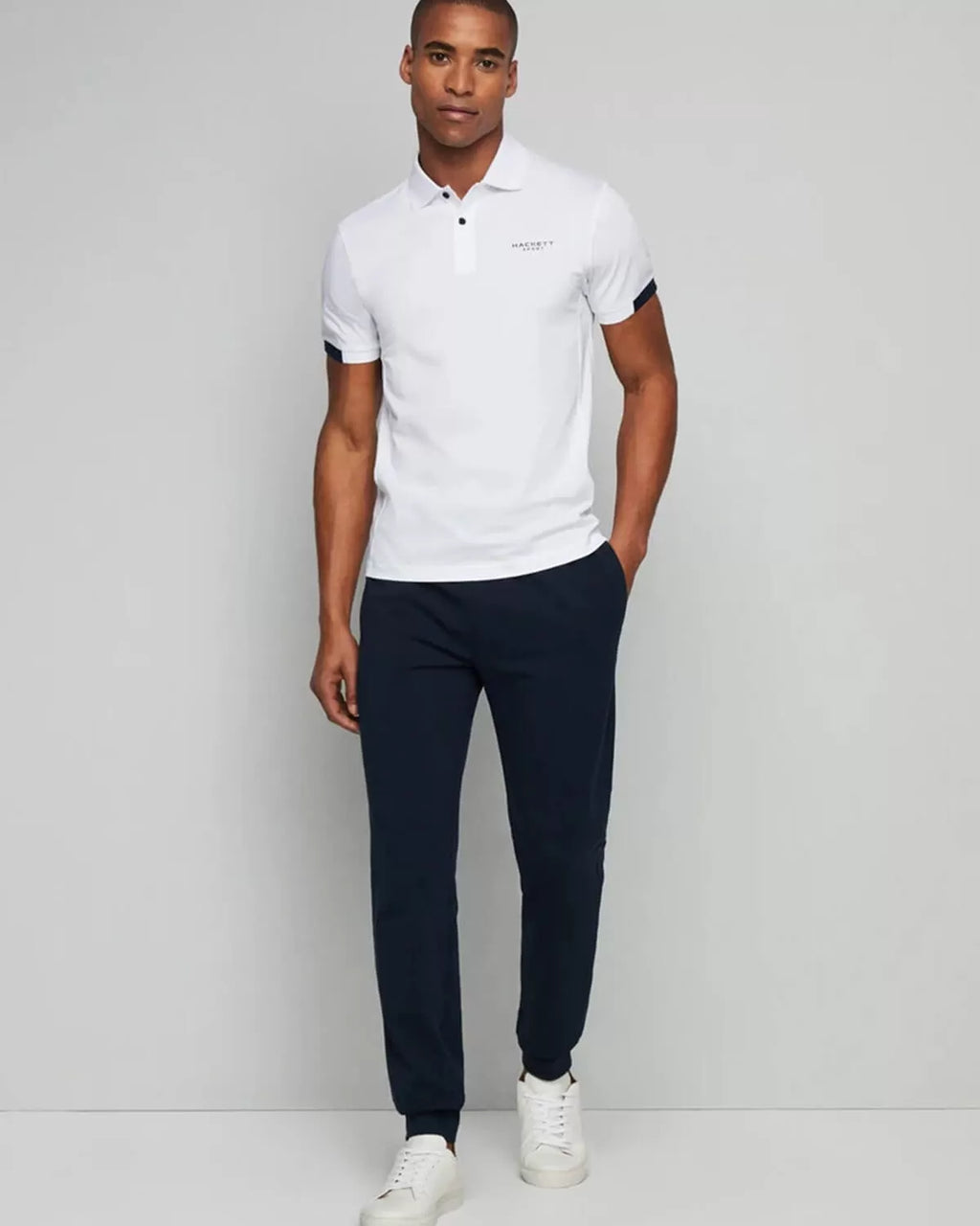 CAMISETA POLO HACKETT LONDON BLANCO ALGODON (HM563269-800)