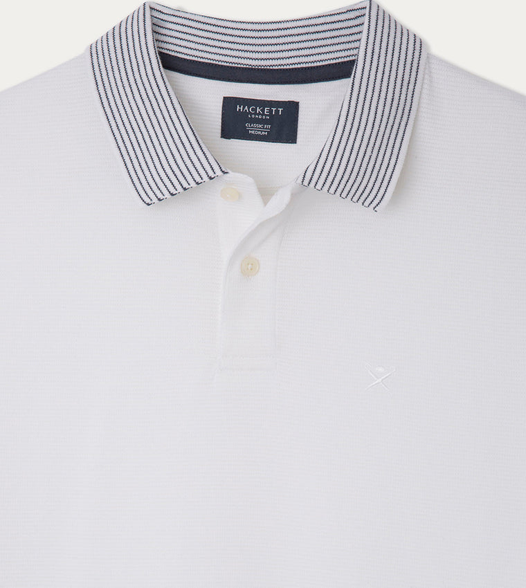 CAMISETA POLO HACKETT LONDON BLANCO ALGODON (HM563282-800)