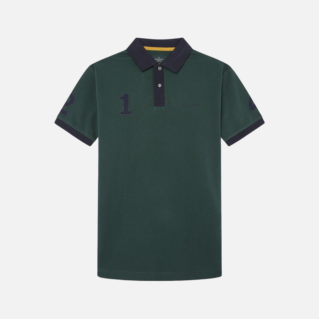 Camiseta Polo Number 1 Verde Oscuro H.L.