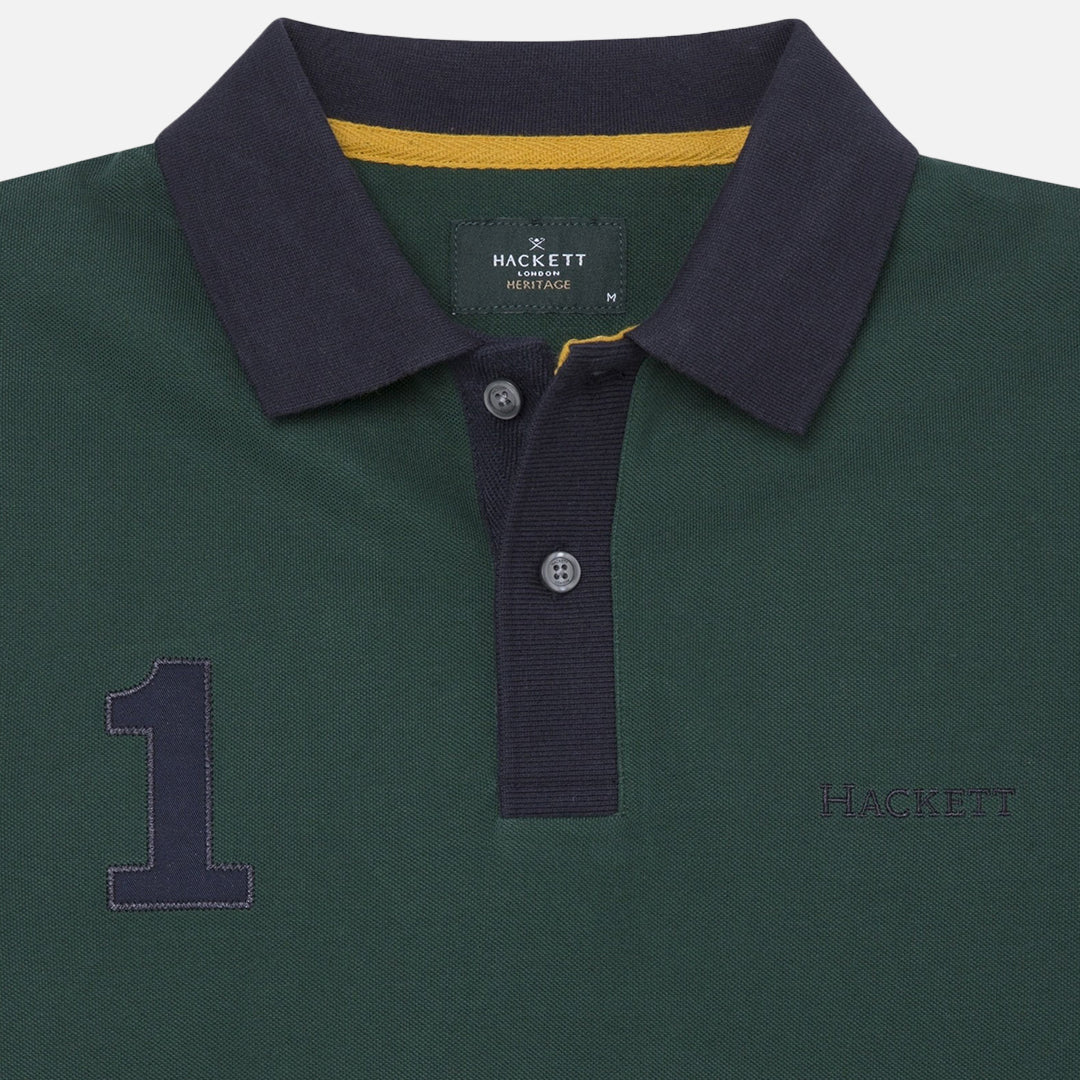 Camiseta Polo Number 1 Verde Oscuro H.L.