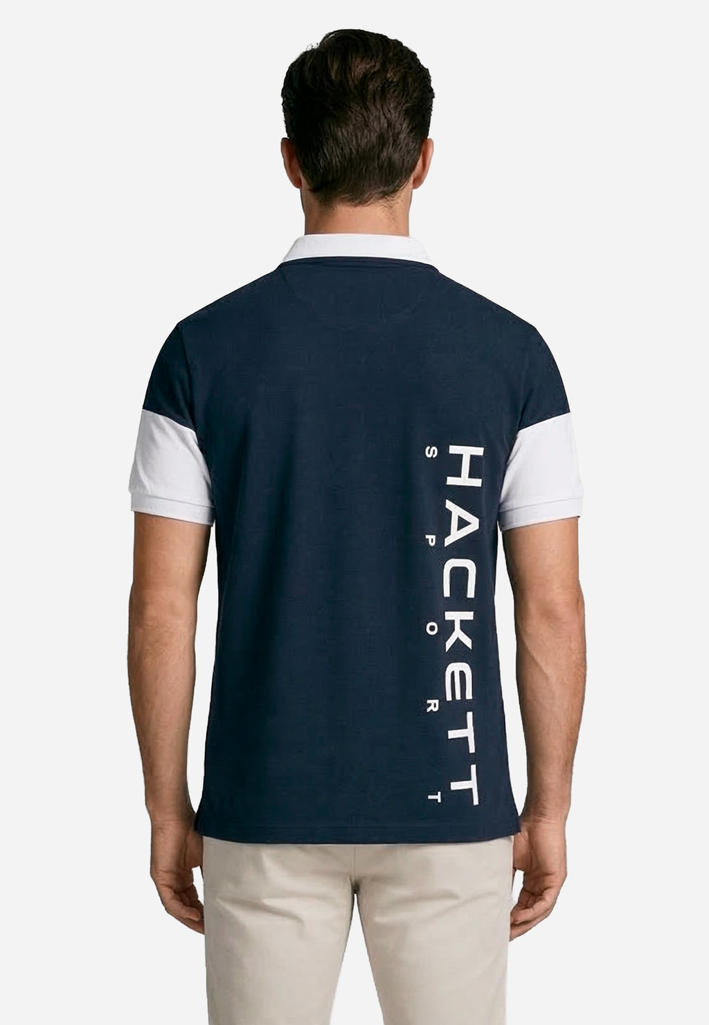 Camiseta Polo Blanzo/Azul Hombre H.L.
