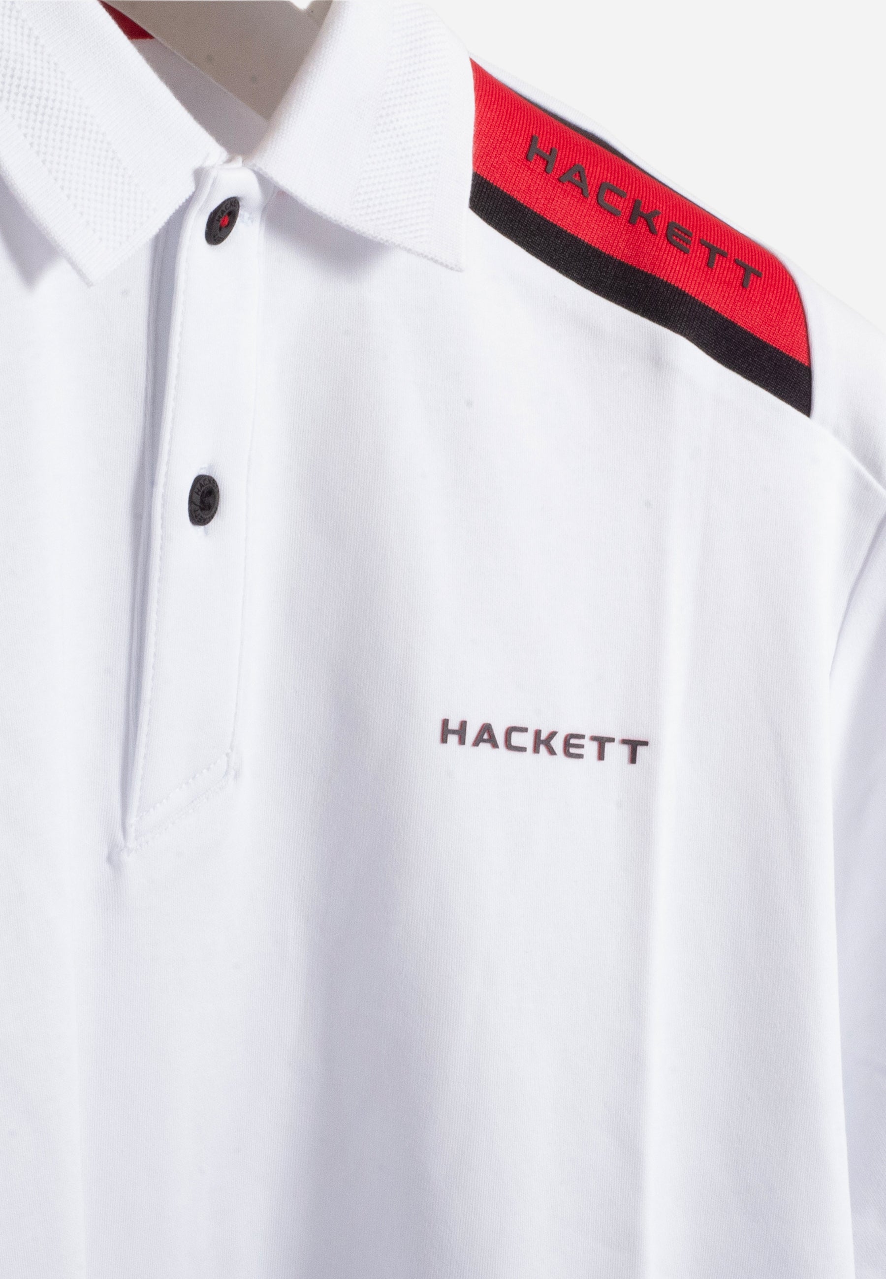Camiseta Polo Blanca/Rojo Hombre H.L.