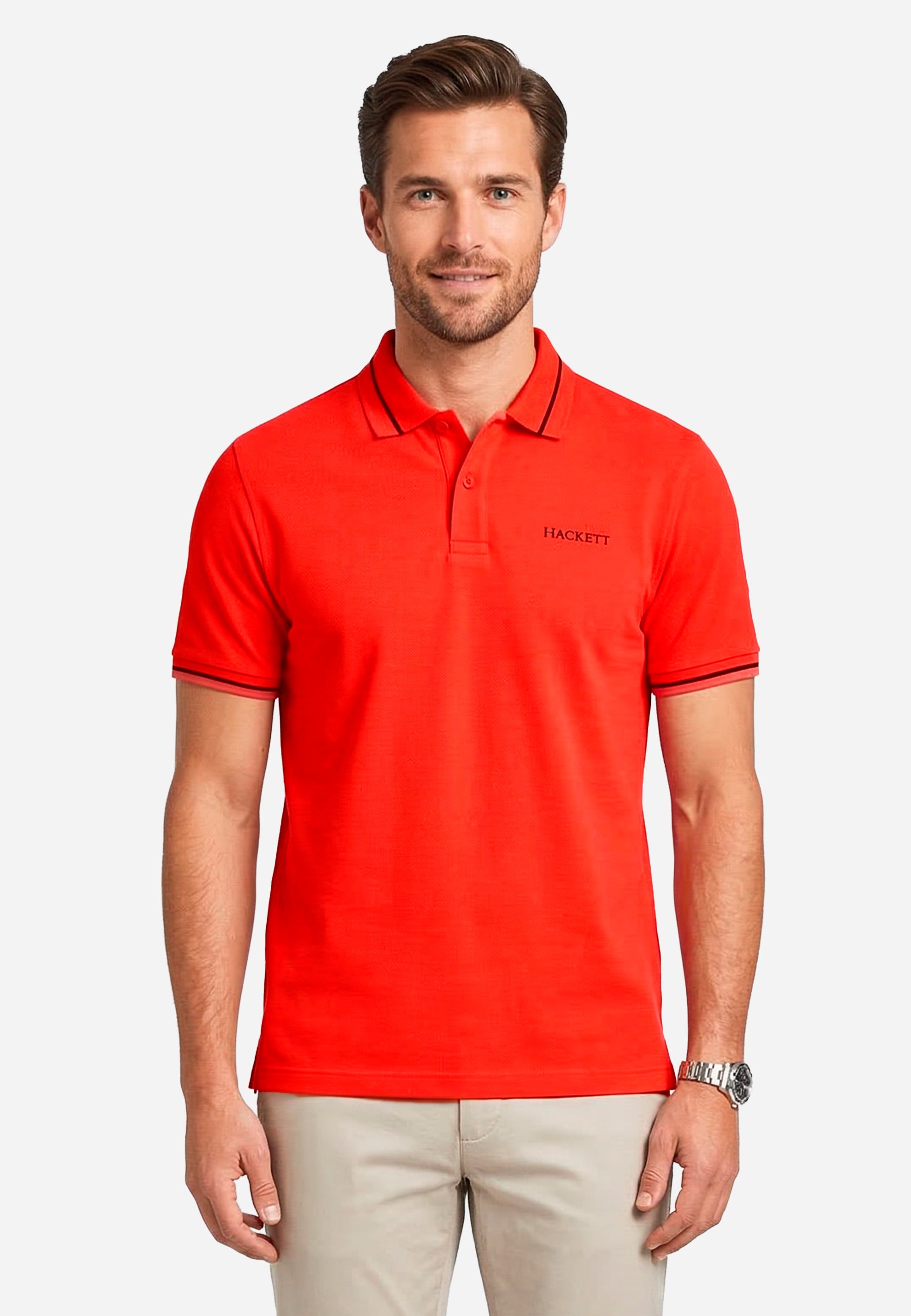 Camiseta Polo Roja Hombre H.L.