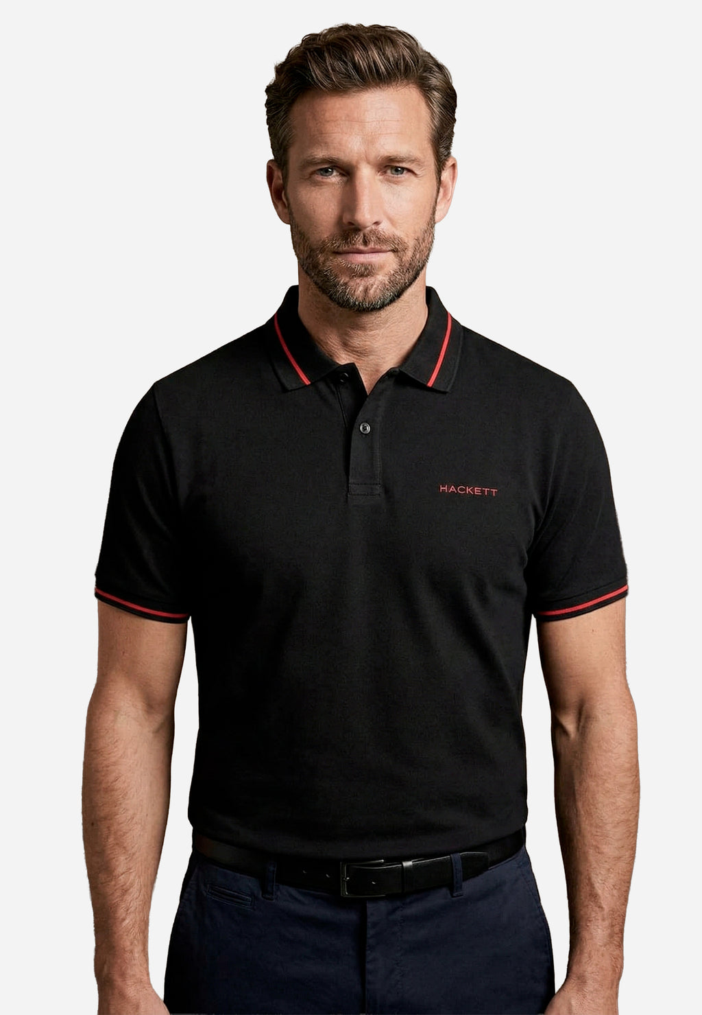 Camiseta Polo Negra Hombre H.L.