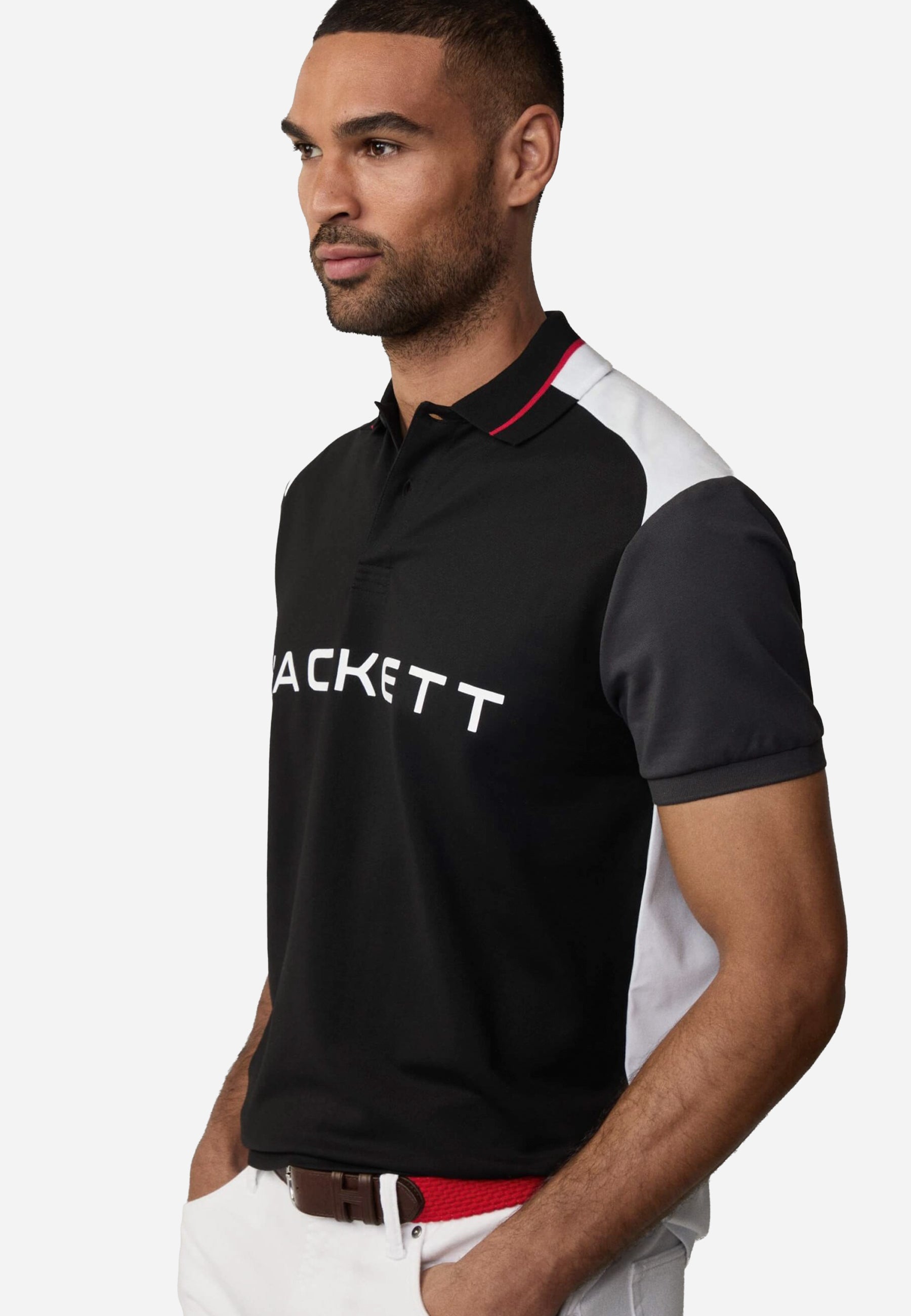 Camiseta Polo Negra Hombre H.L.