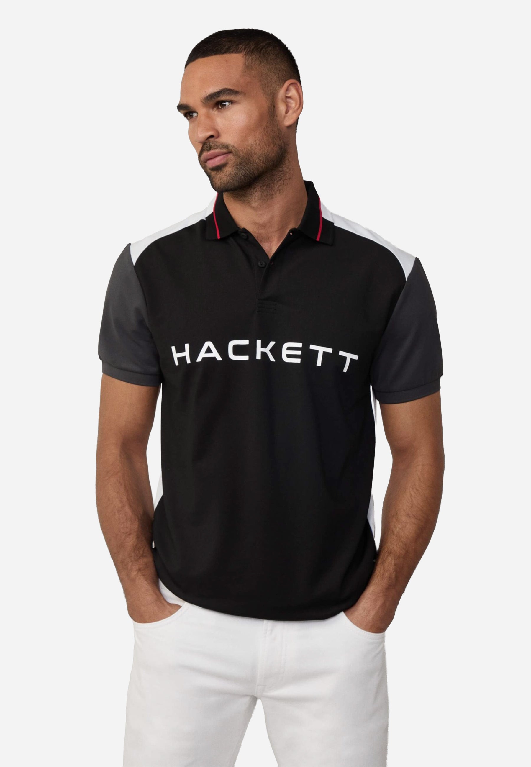 Camiseta Polo Negra Hombre H.L.