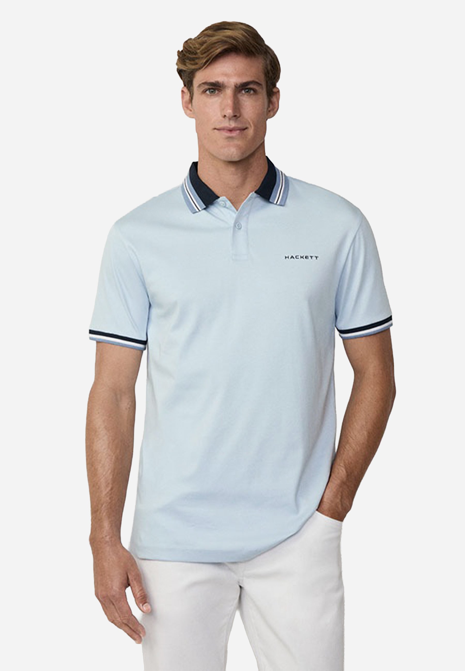 Camiseta Polo Azul Cielo Hombre H.L.