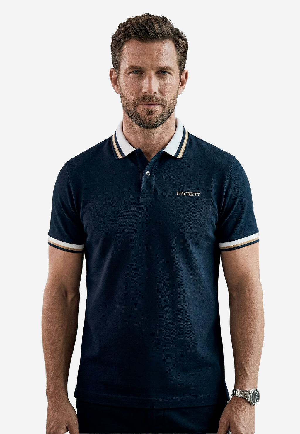 Camiseta Polo Azul Hombre H.L