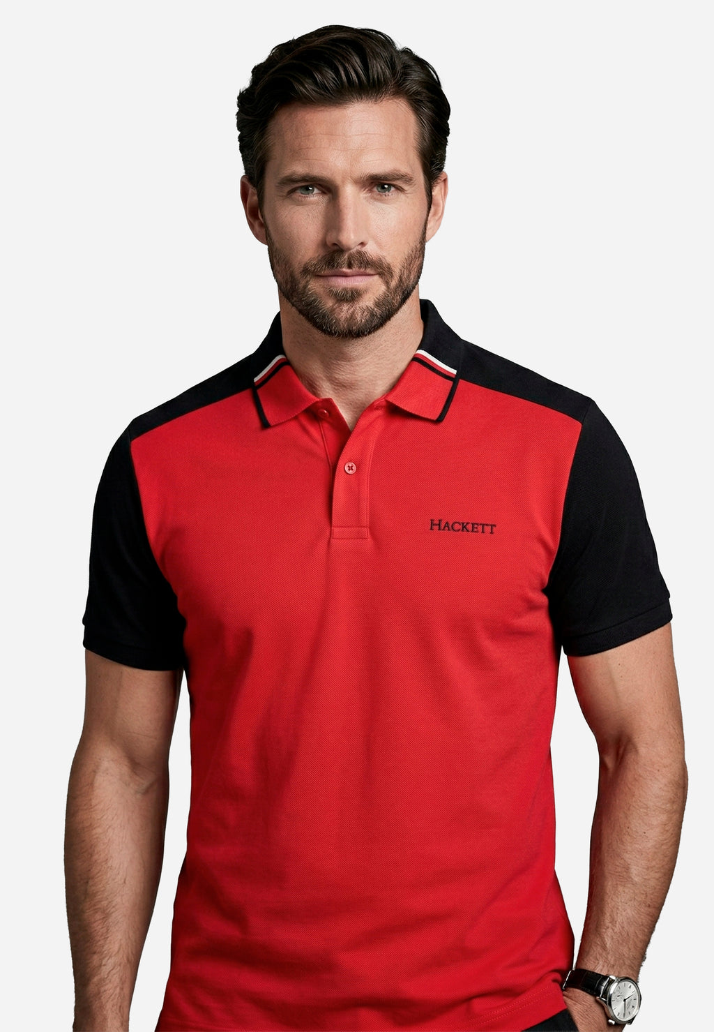 Camiseta Polo Roja Hombre H.L.