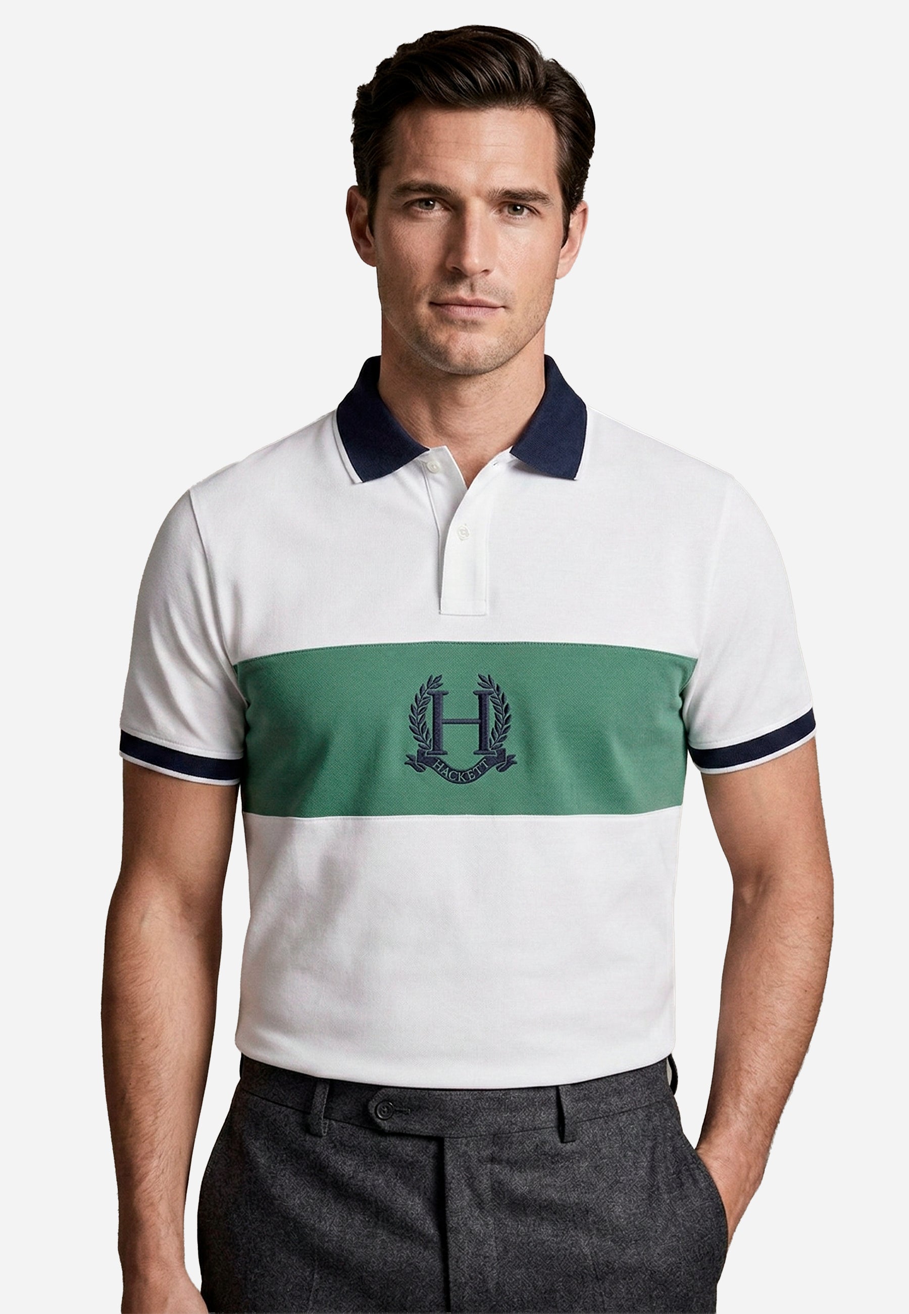 Camiseta Polo Blanca Hombre H.L.