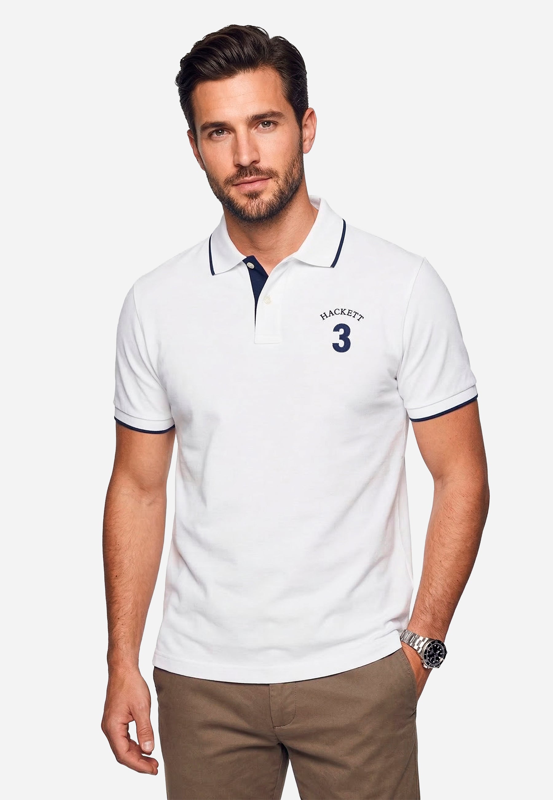 Camiseta Polo Blanca H.L.