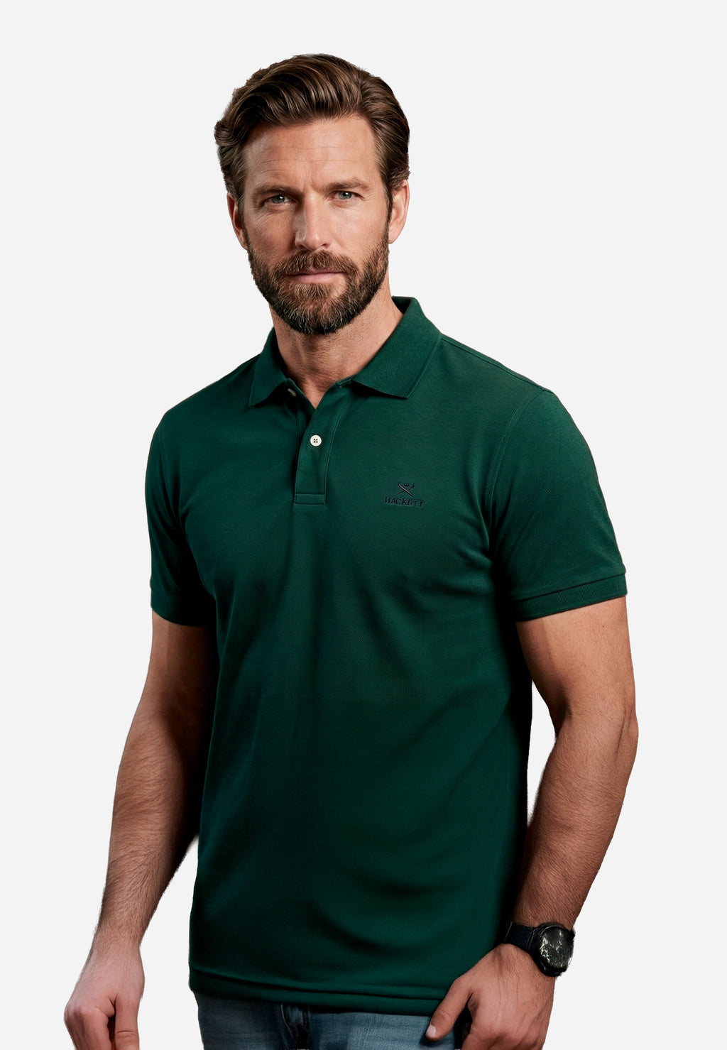 Camiseta Polo Verde Hombre H.L.
