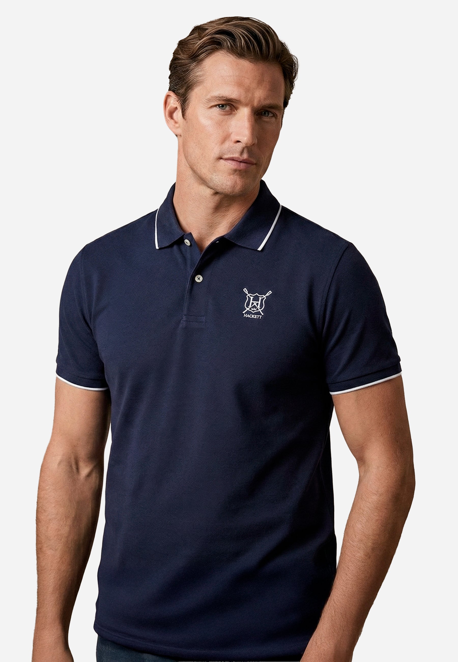Camiseta Polo Azul Hombre H.L.