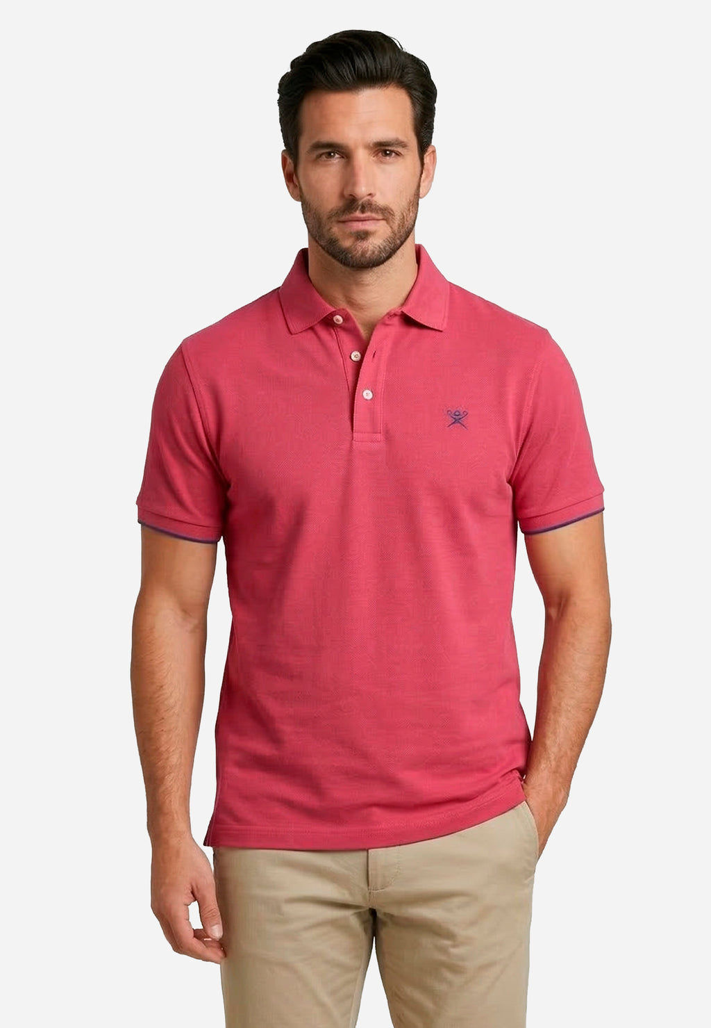 Camiseta Polo Rojo Coral Hombre H.L.