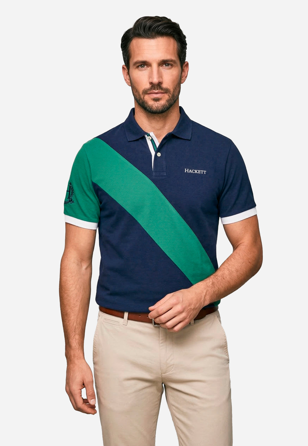 Camiseta Azul/Verde Hombre H.L.