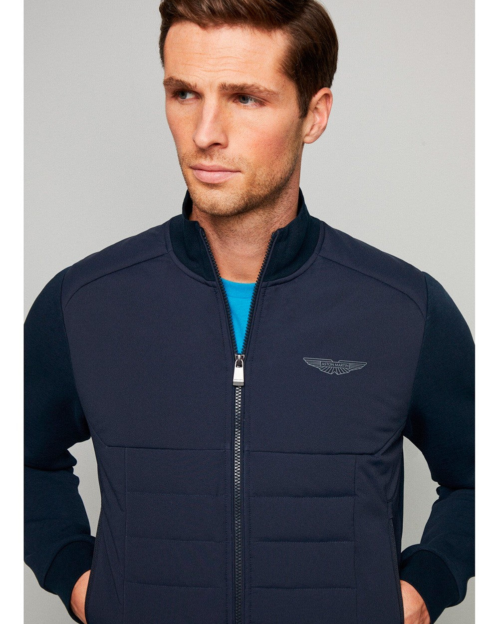 CHAQUETA HACKETT LONDON AZUL POLI + ALG + ELAS (HM581228-595)