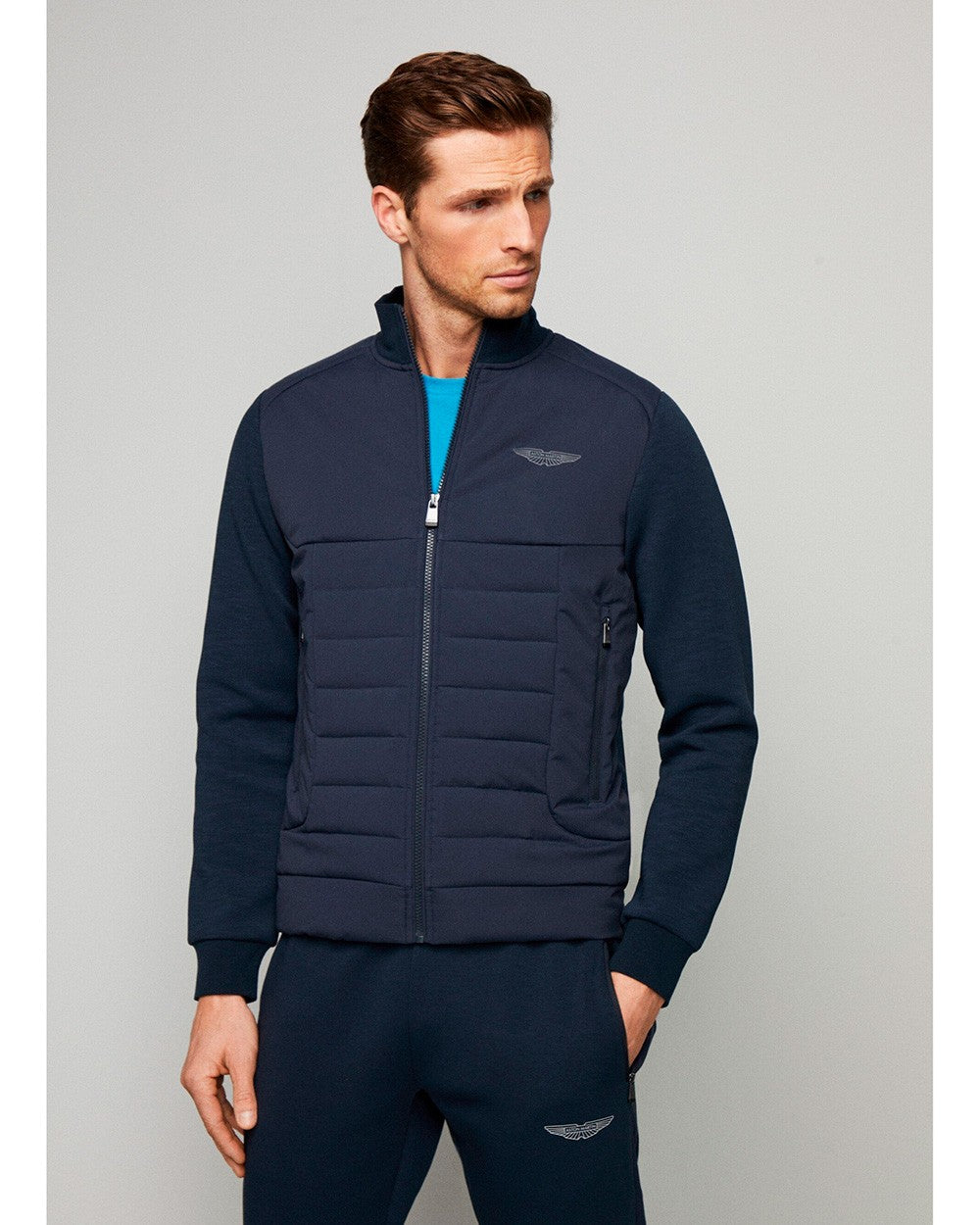 CHAQUETA HACKETT LONDON AZUL POLI + ALG + ELAS (HM581228-595)