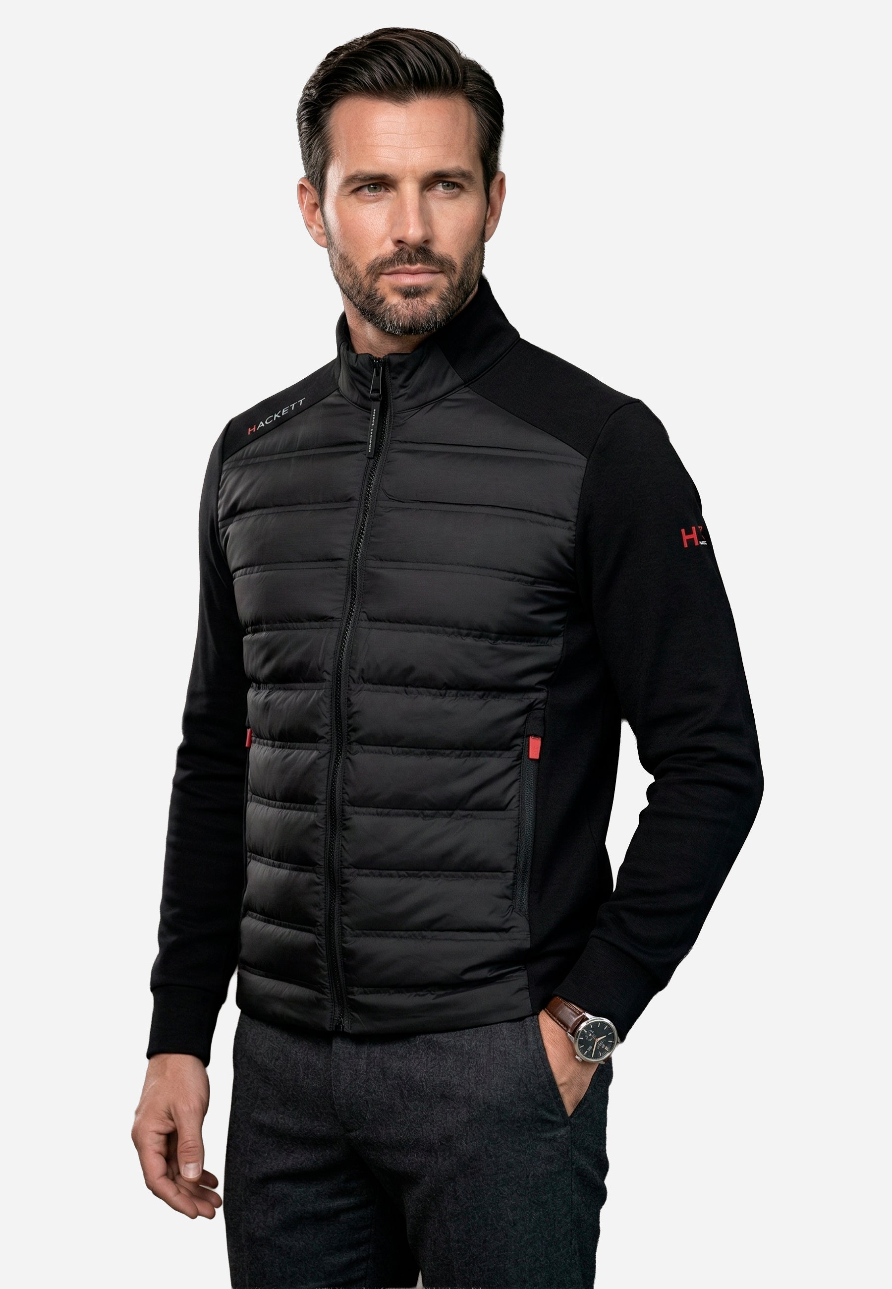 Chaqueta Puffer Negra Hombre H.L.