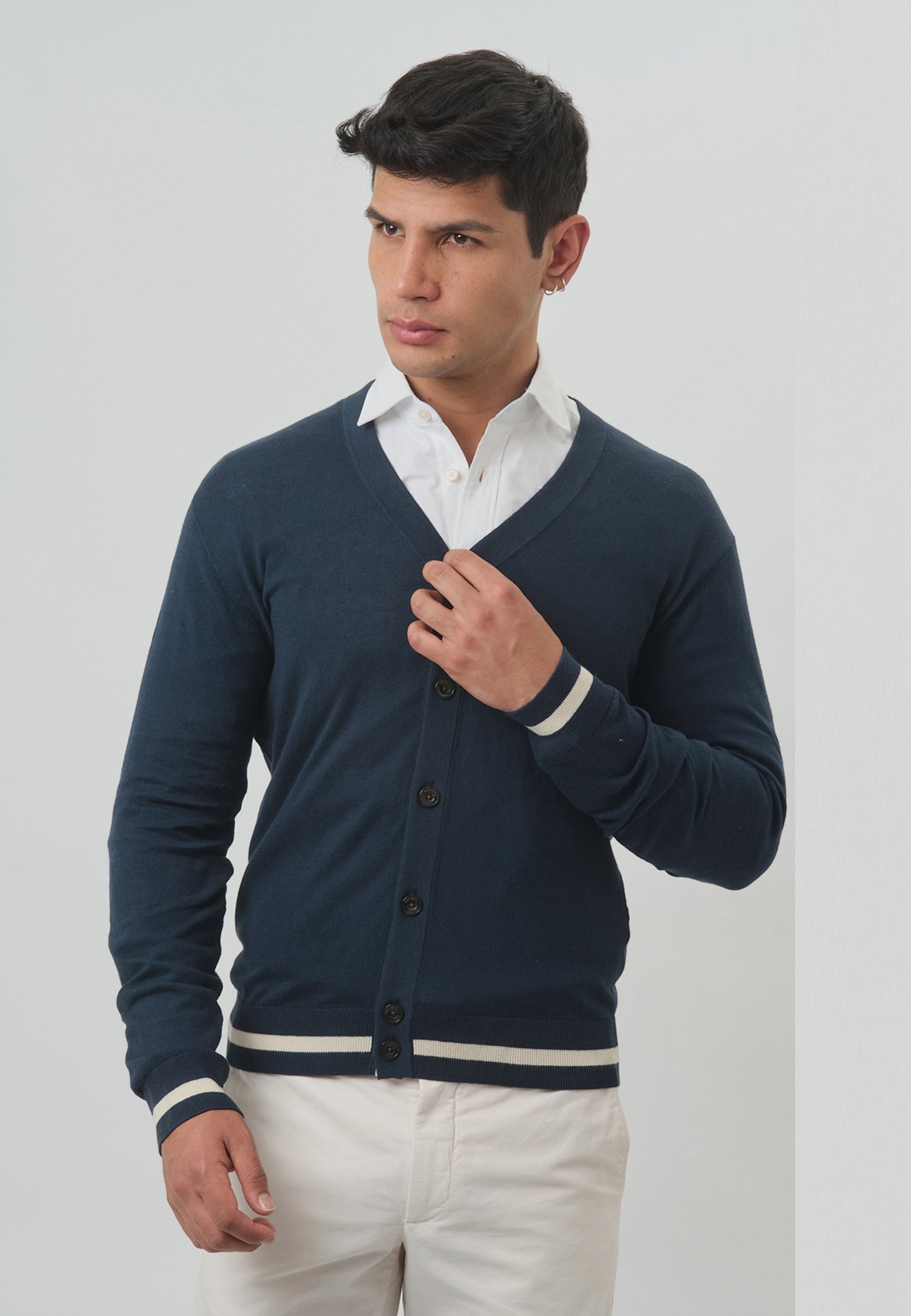 SWETER HACKETT AZUL OSCURO 100% LANA (HM702936-595)