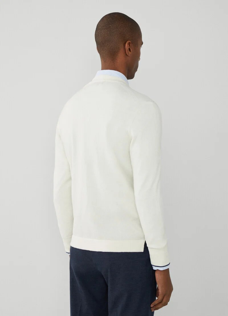 SWETER HACKETT LONDON BLANCO ALGODON (HM703140-802)