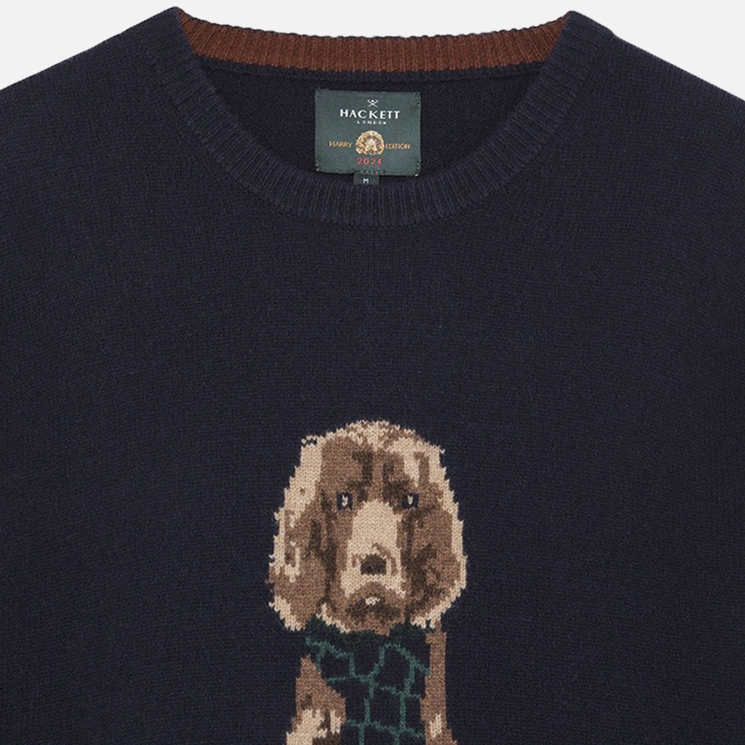 Sweater Harry Intarsia Azul Medianoche H.L.