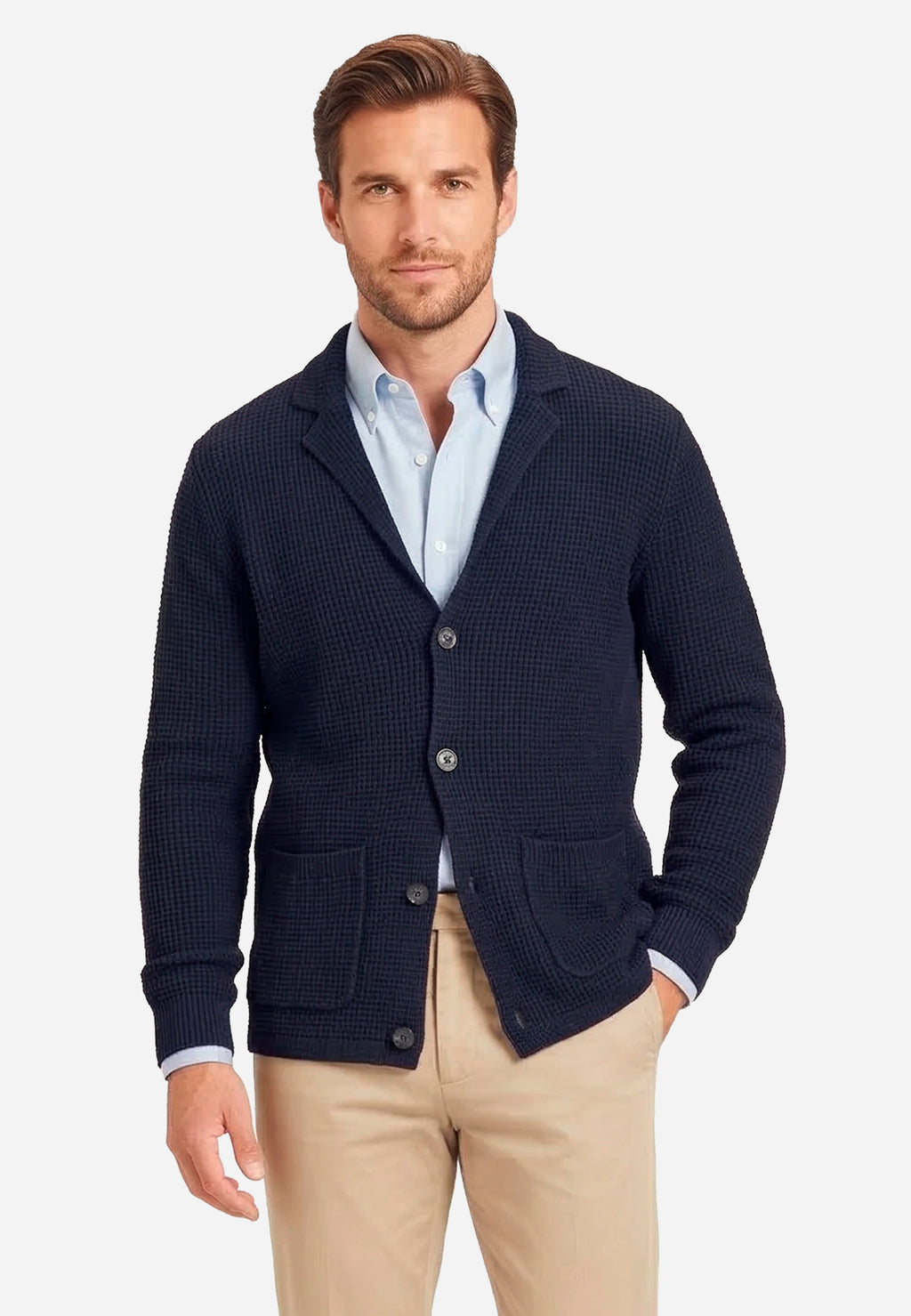 Sweater Botón Azul Hombre H.L.