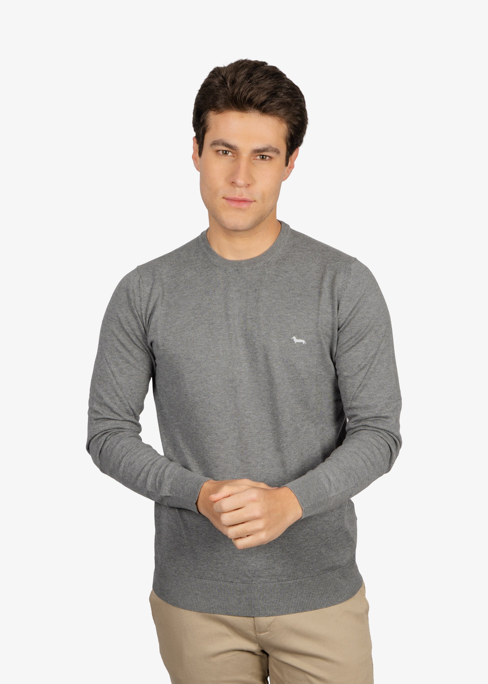 Sweater Cuello Redondo Gris H&B